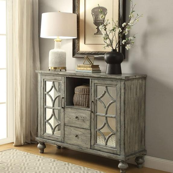 NTYUNRR Velika 48'' Solid Wood Console Table with 2 Drawers