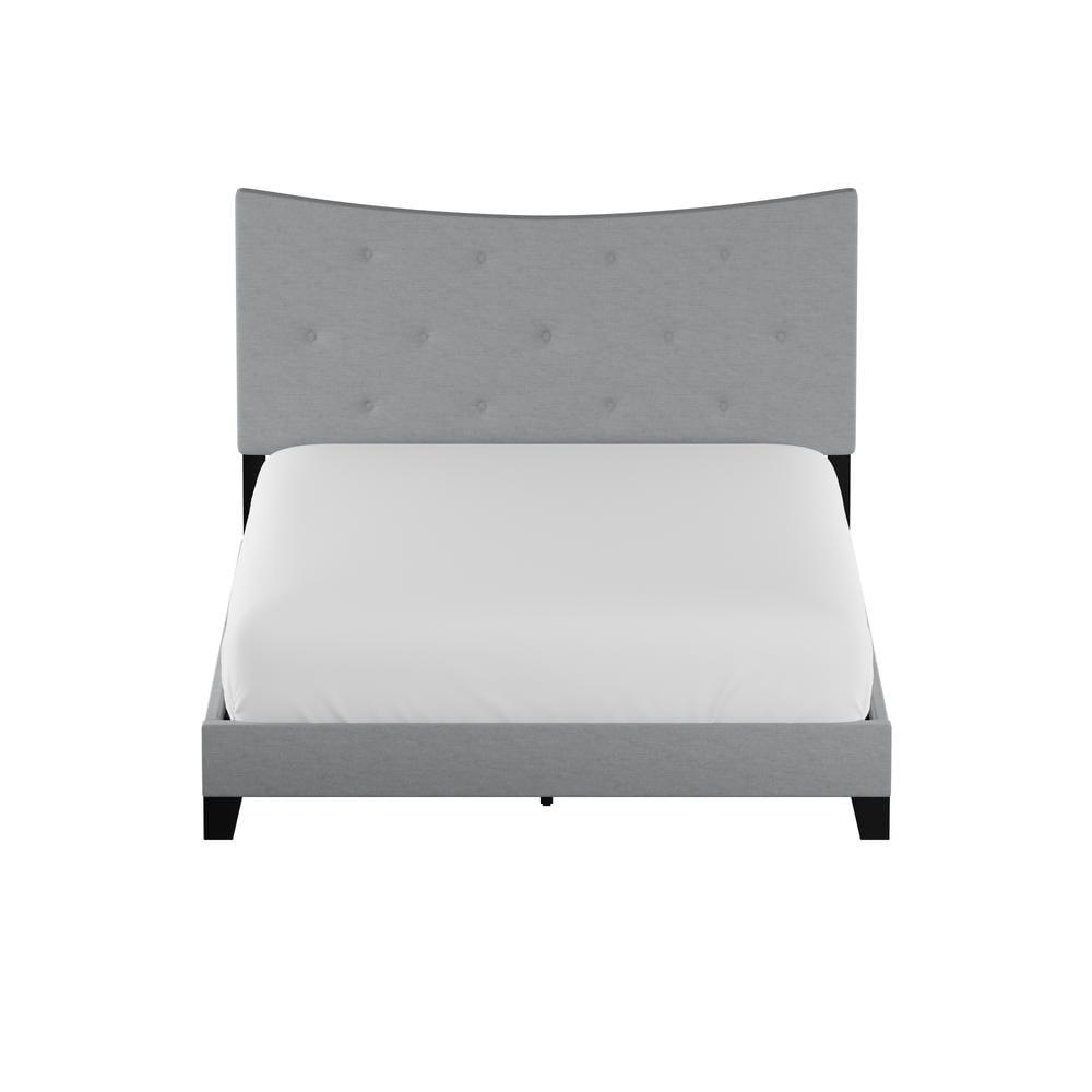 ACME Venacha Upholstered Platform Queen Bed, Gray Fabric