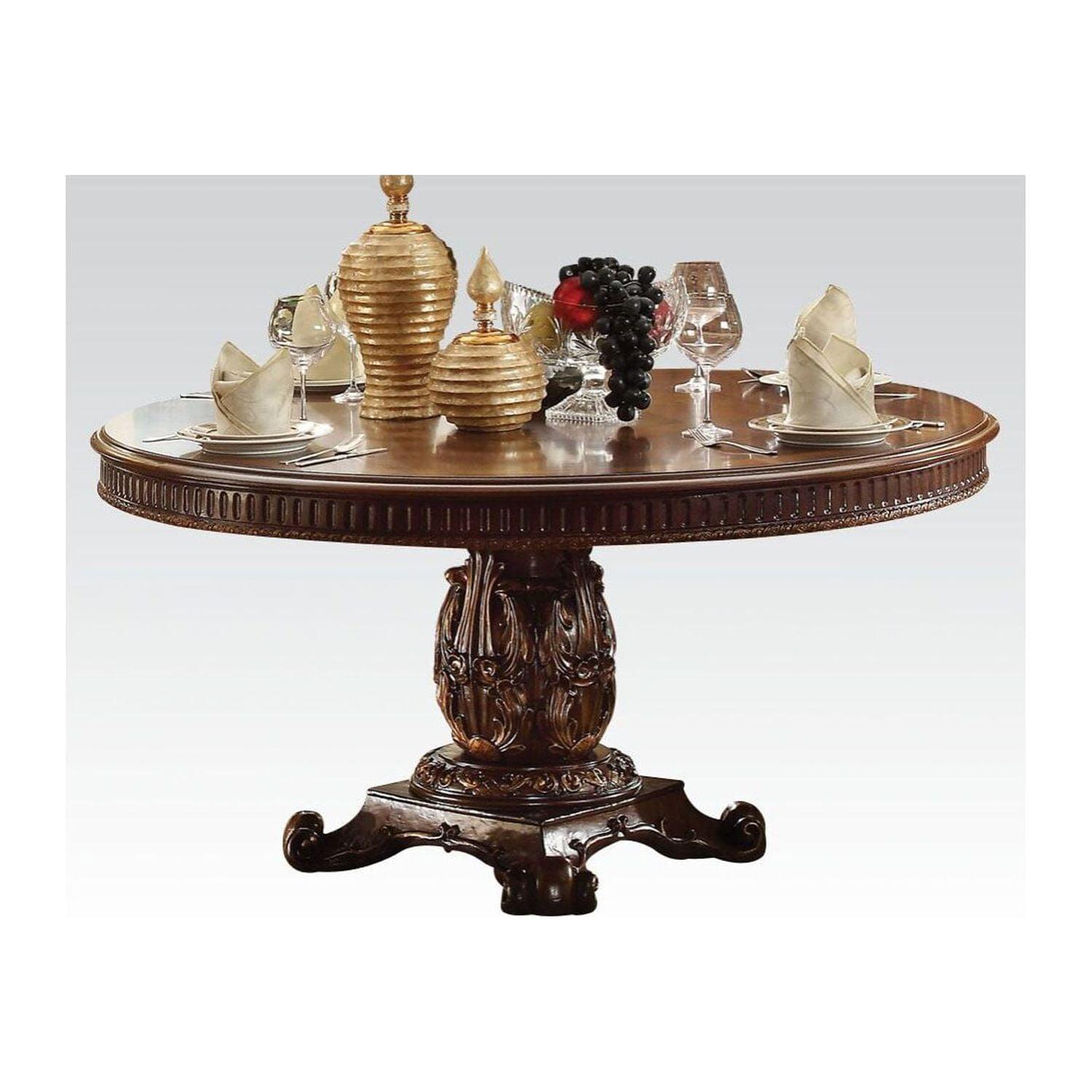 ACME Vendome Round Dining Table, Cherry