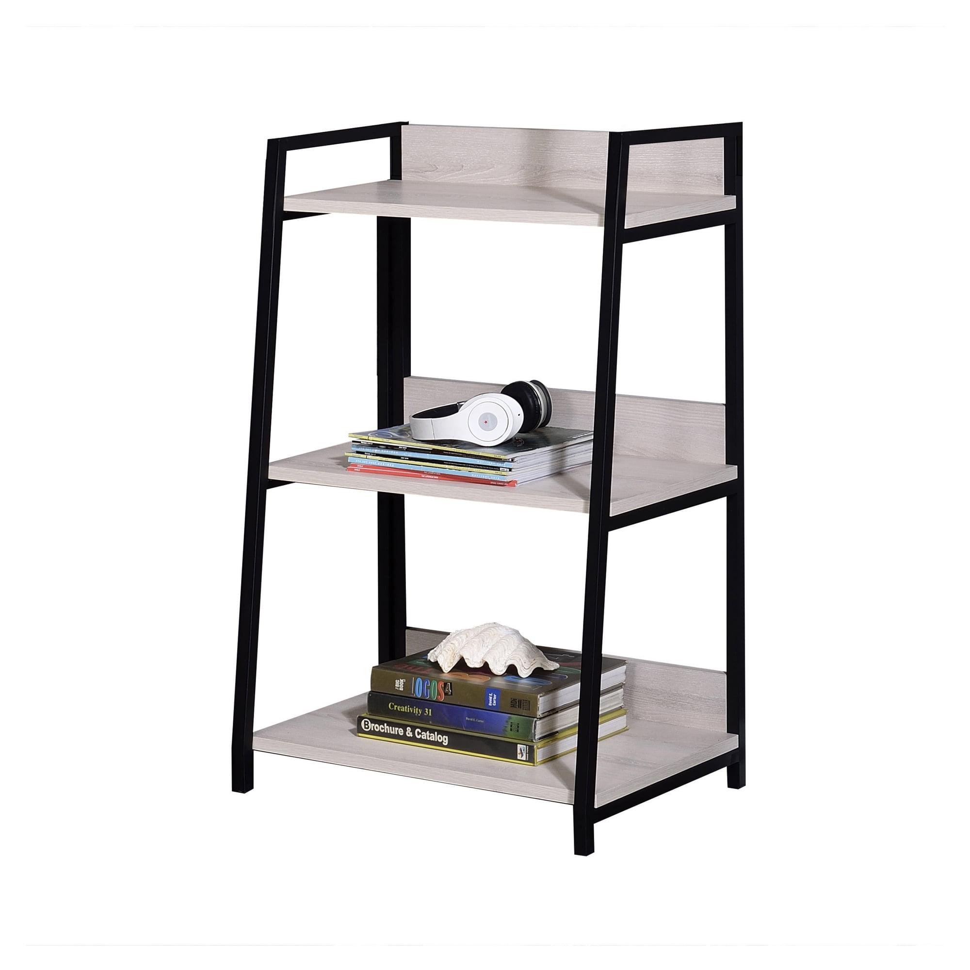 ACME Wendral 3-Tier Bookshelf in Natural and Black