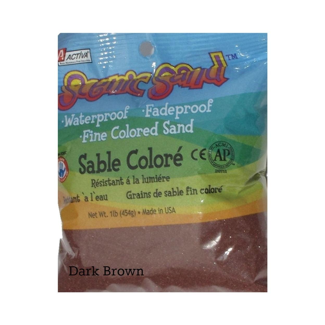 ACTÍVA 1 lb. Bag of Dark Brown Colored Sand - Scenic Sand