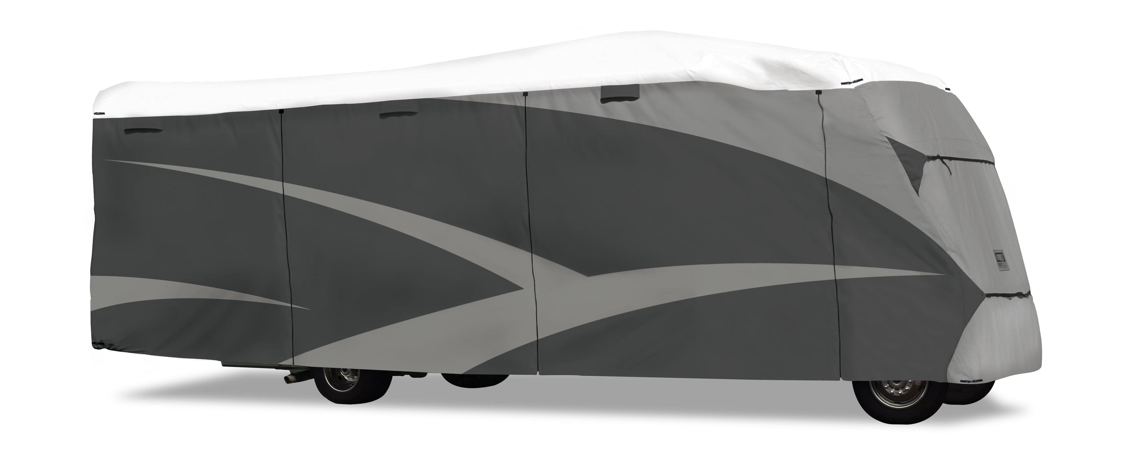 ADCO 36813 Designer Series Olefin HD Class C Motorhome Cover 23' 1" - 26' , Gray/White