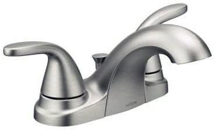 Brushed Nickel 4" Centerset Bathroom Faucet with Lever Handles