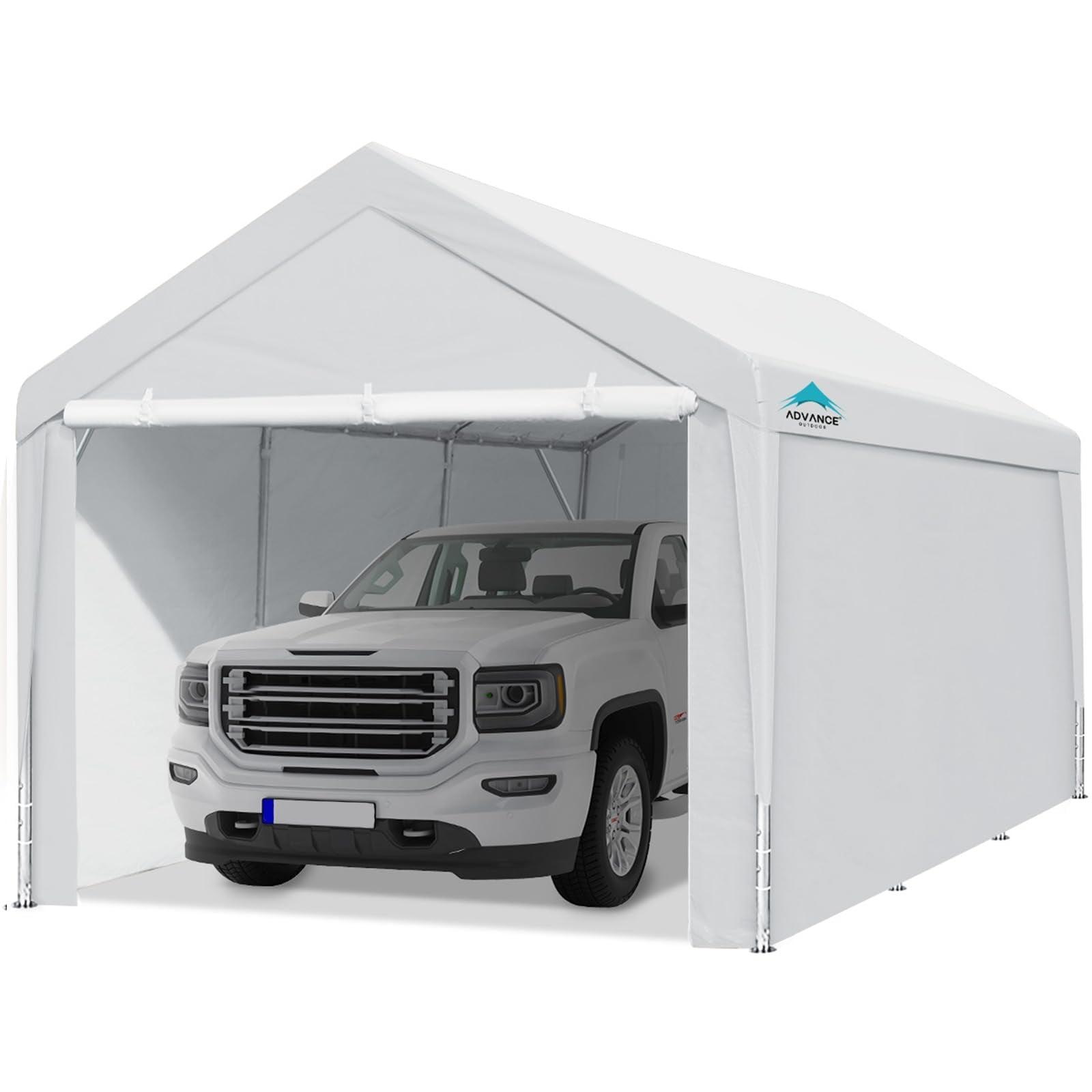 White 12' x 20' Heavy Duty Waterproof Carport Canopy