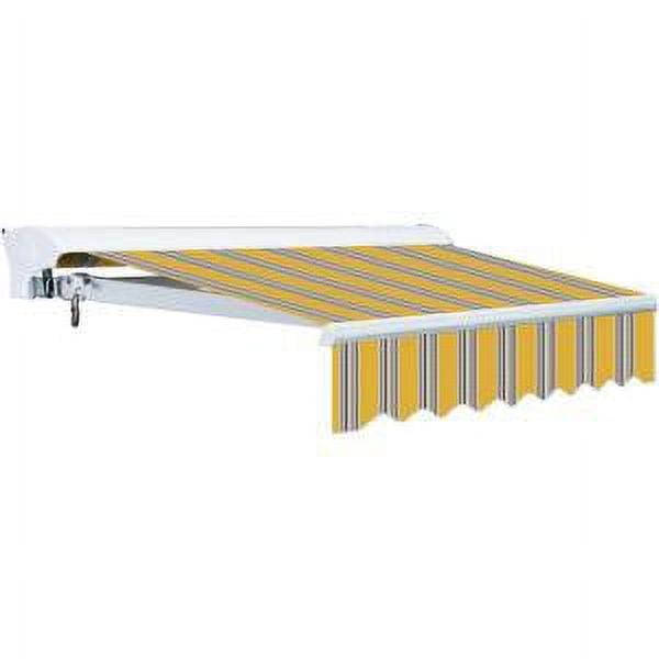 Advaning 10.5'' Fabric, Metal Cover Retractable Patio Awning
