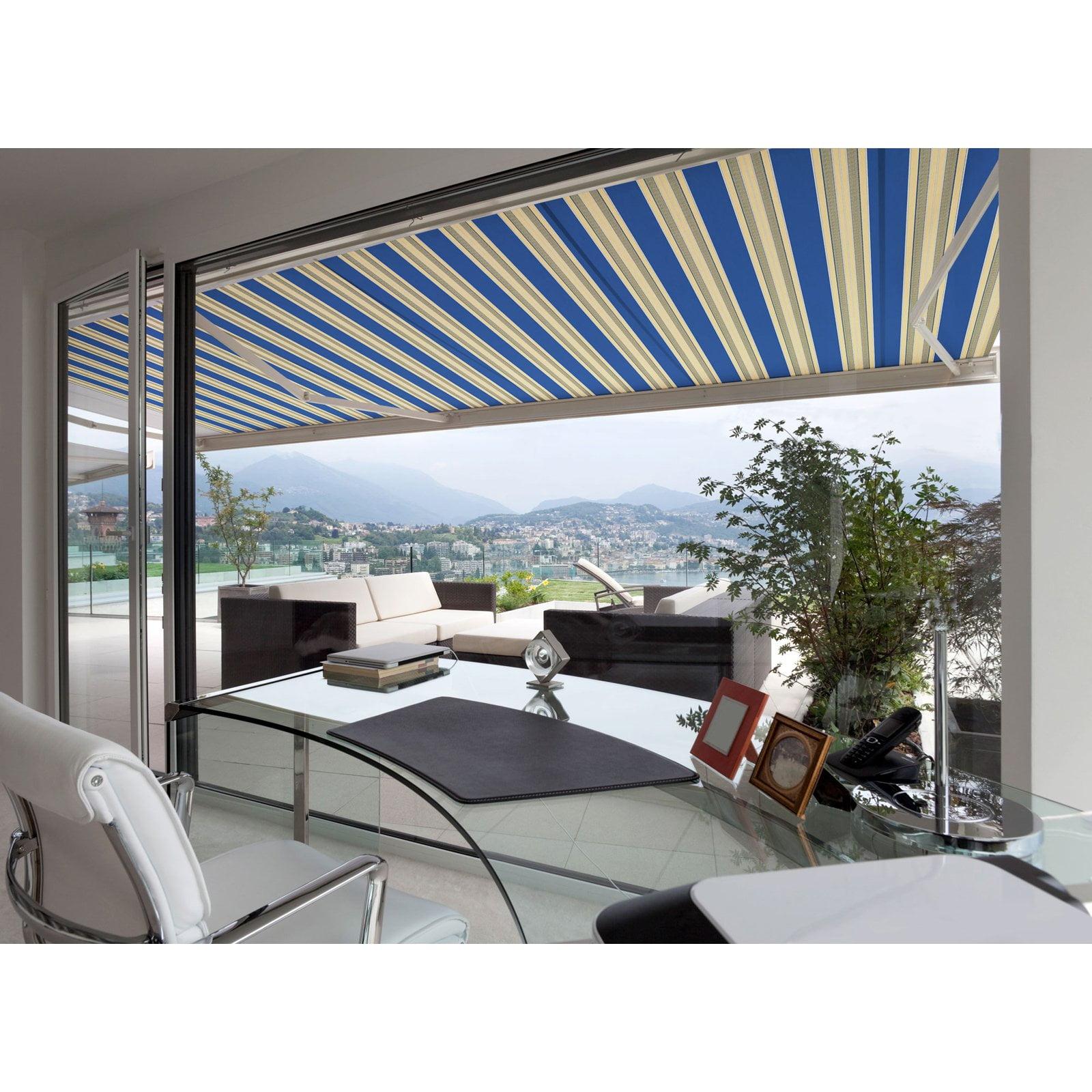 Advaning 10.5'' Fabric, Metal Cover Retractable Patio Awning