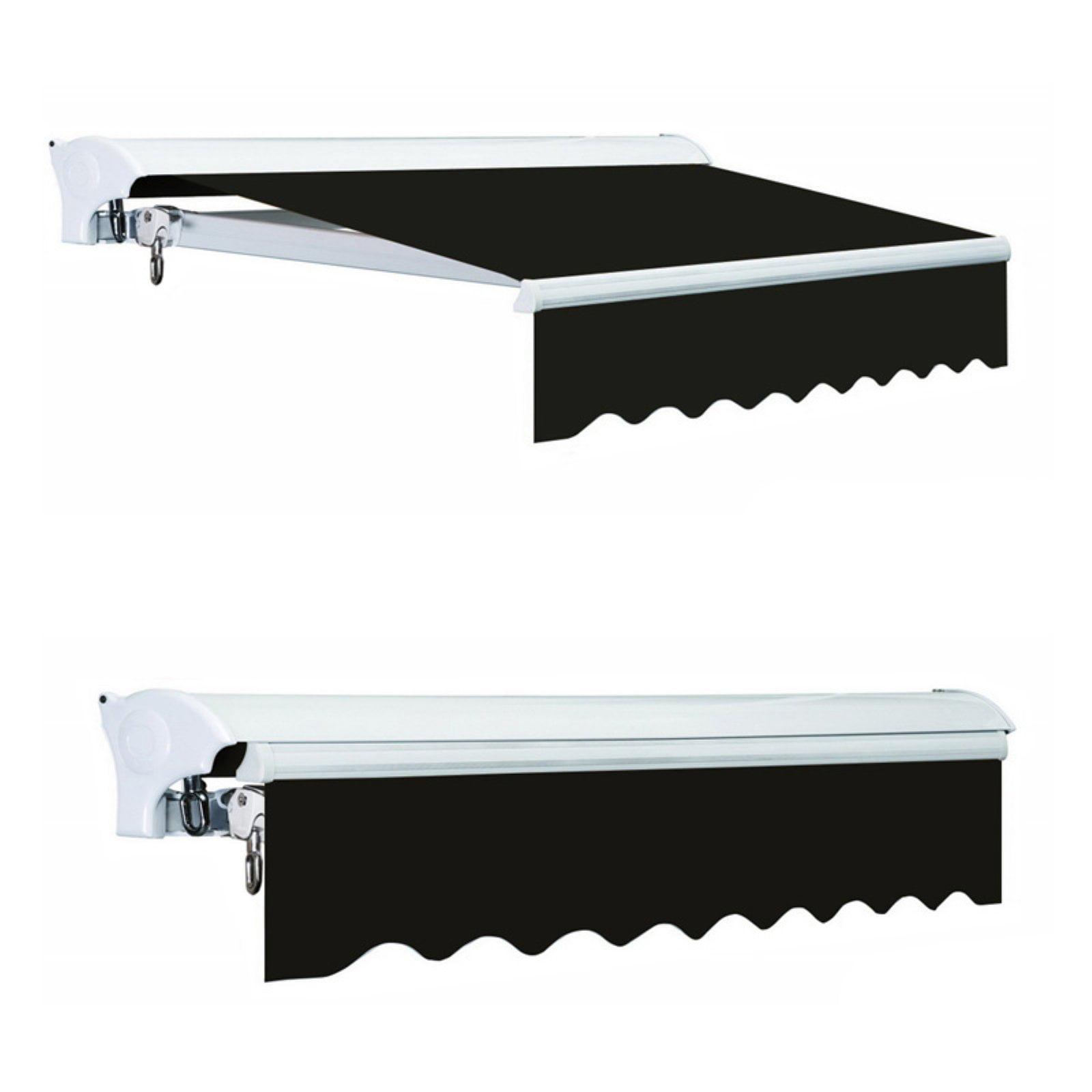 Advaning 10.5'' Fabric, Metal Cover Retractable Patio Awning