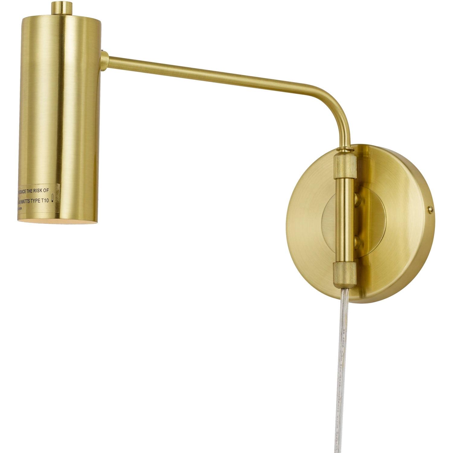 Aurelian Gold Metal 17" Swing Arm Wall Sconce