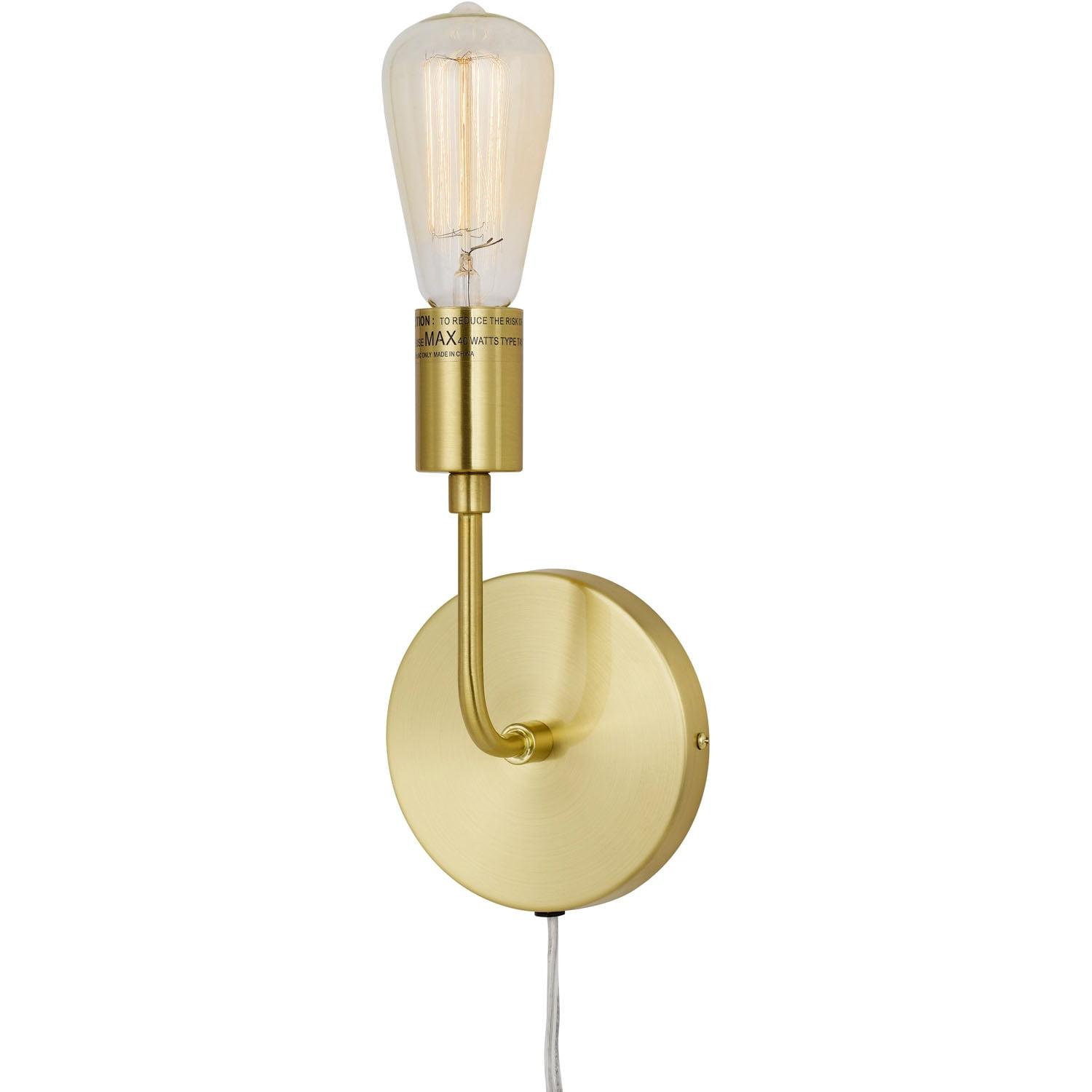 Calla Contemporary Gold Wall Sconce - Direct/Plug-In 5"x12"