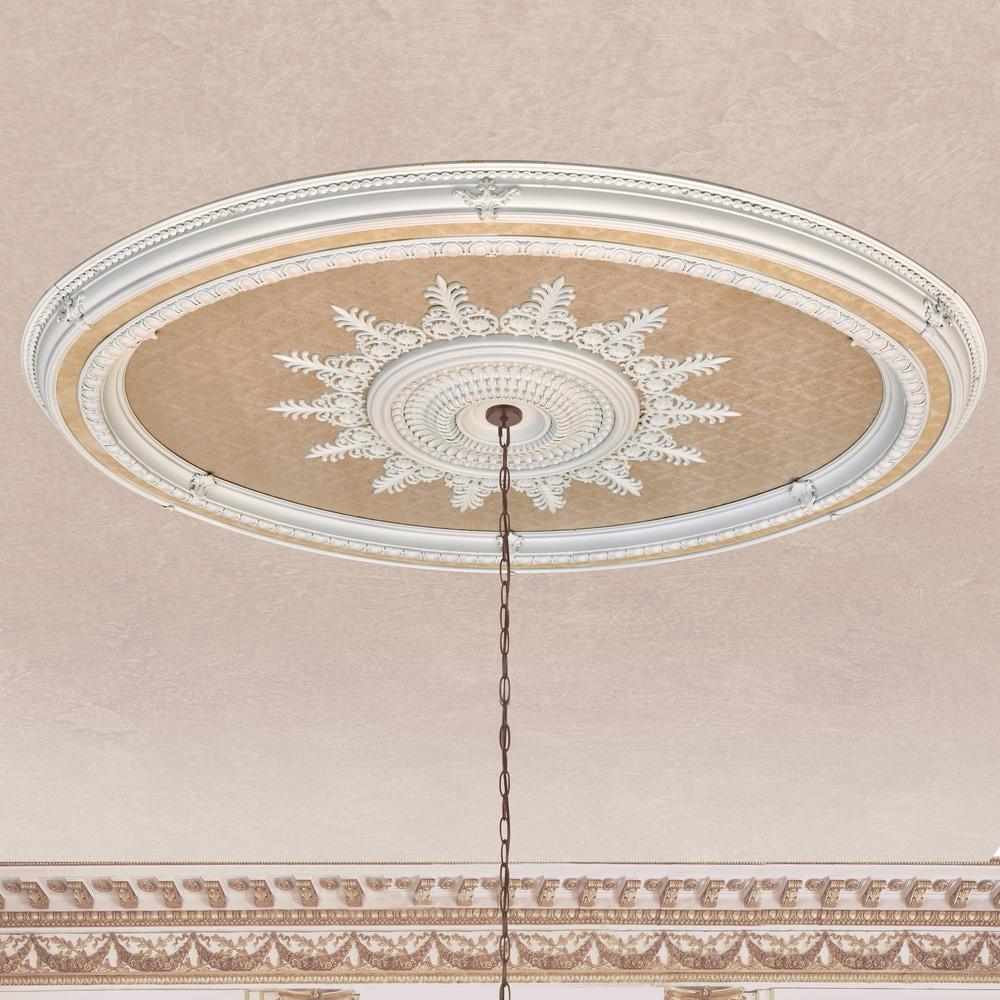 Blanco Oval Chandelier Ceiling Medallion