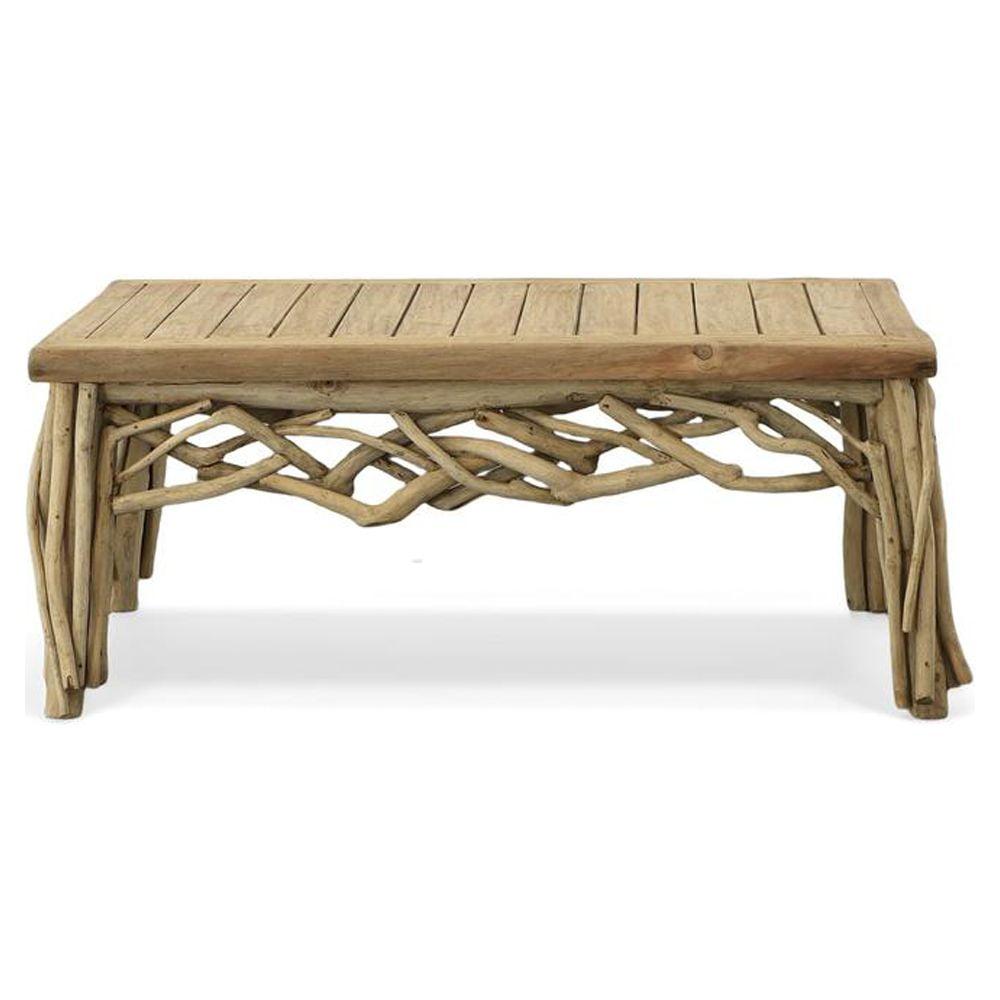 Natural Teak Branch Rectangular Coffee Table