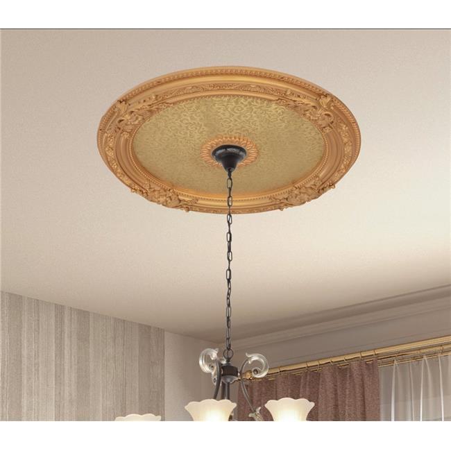 AFD Home 12020503 36 in. Round Chandelier Ceiling Medallion - Gold
