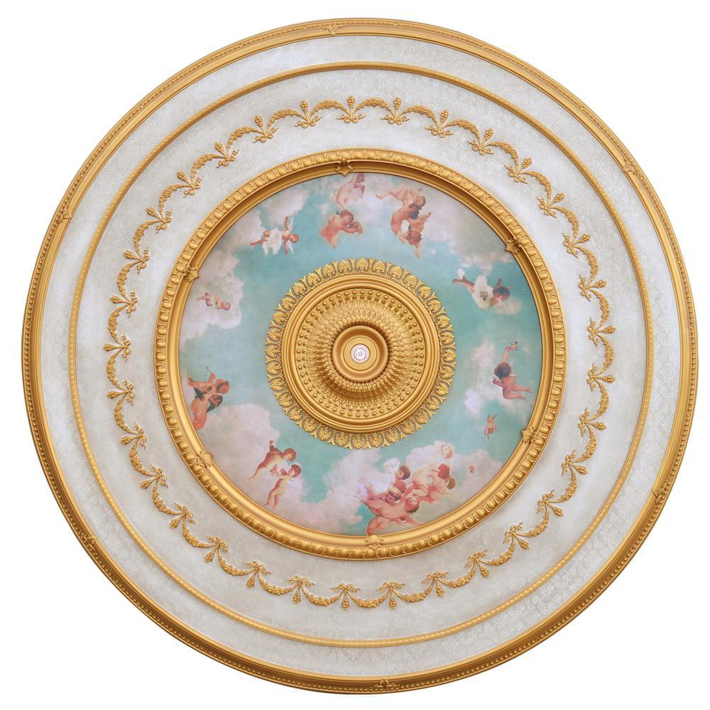 Cherub Sky Chandelier Ceiling Medallion