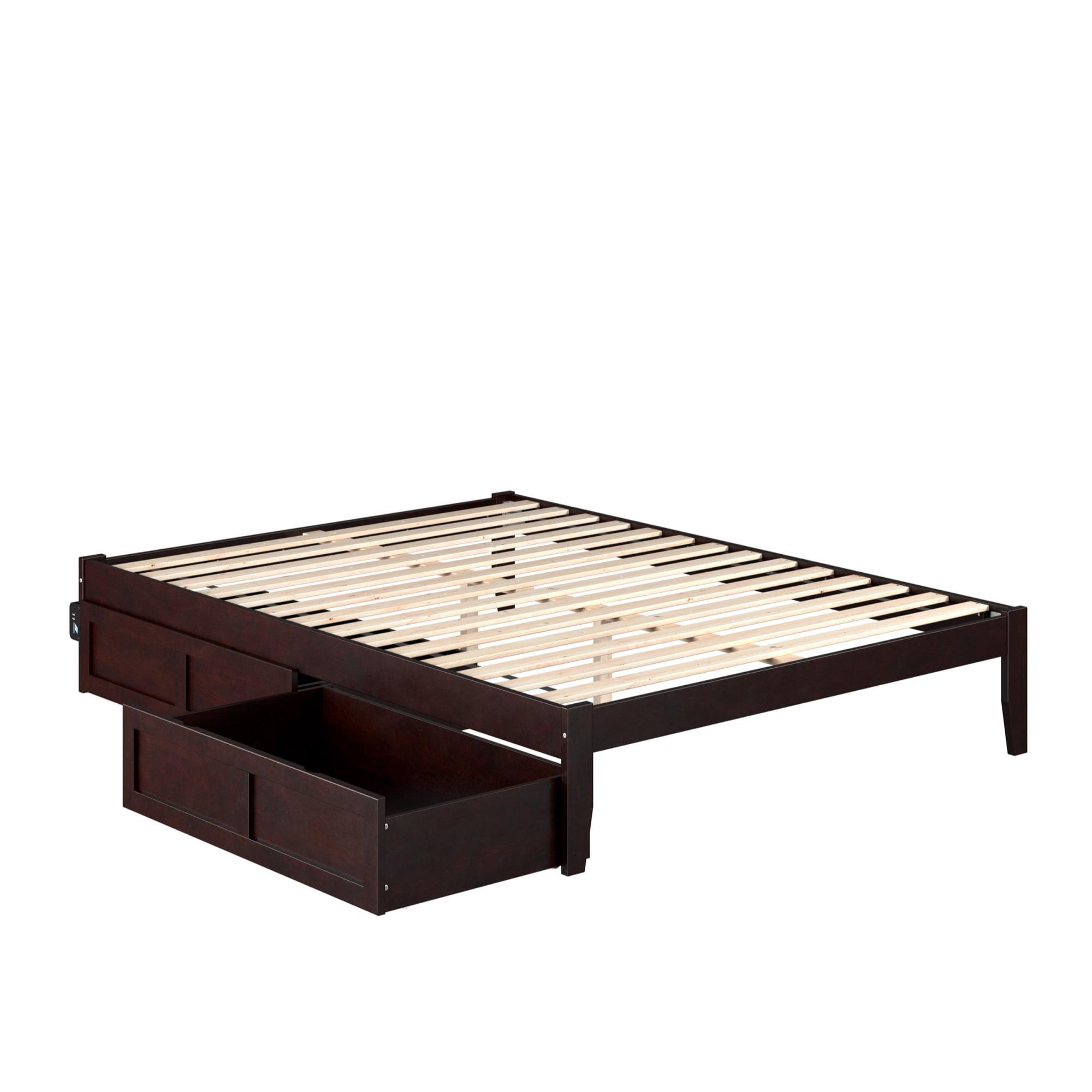 Queen Colorado Bed with 2 Drawers Espresso - AFI