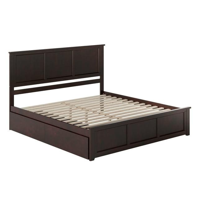 AFI Furnishings Madison Solid Wood Platform Bed with Matching Footboard & Storage Drawers