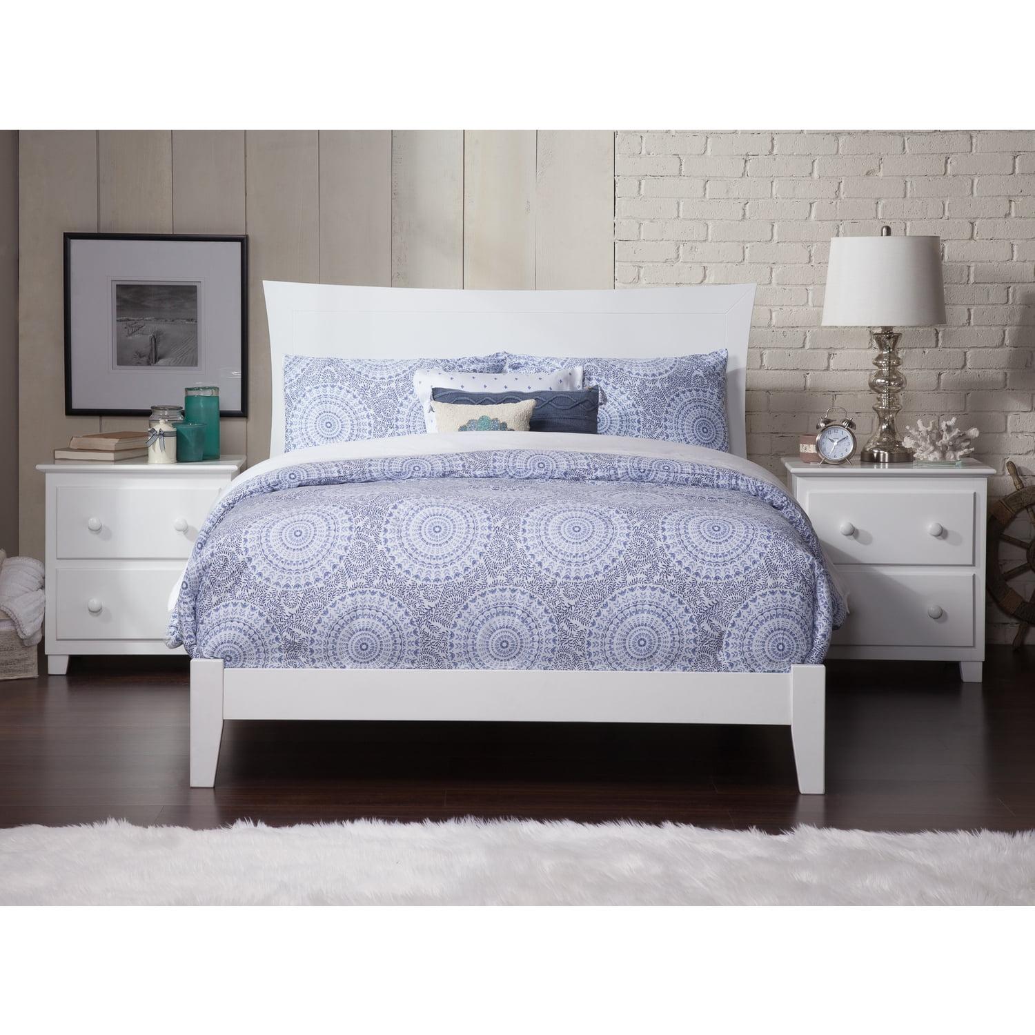 AFI Furnishings Metro Full Traditional Bed with Open Footboard and Turbo Charger in White