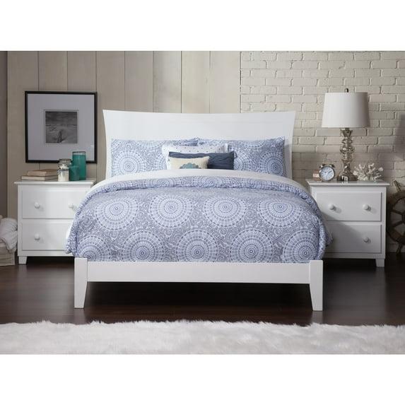 AFI Furnishings Metro Full Traditional Bed with Open Footboard and Turbo Charger in White