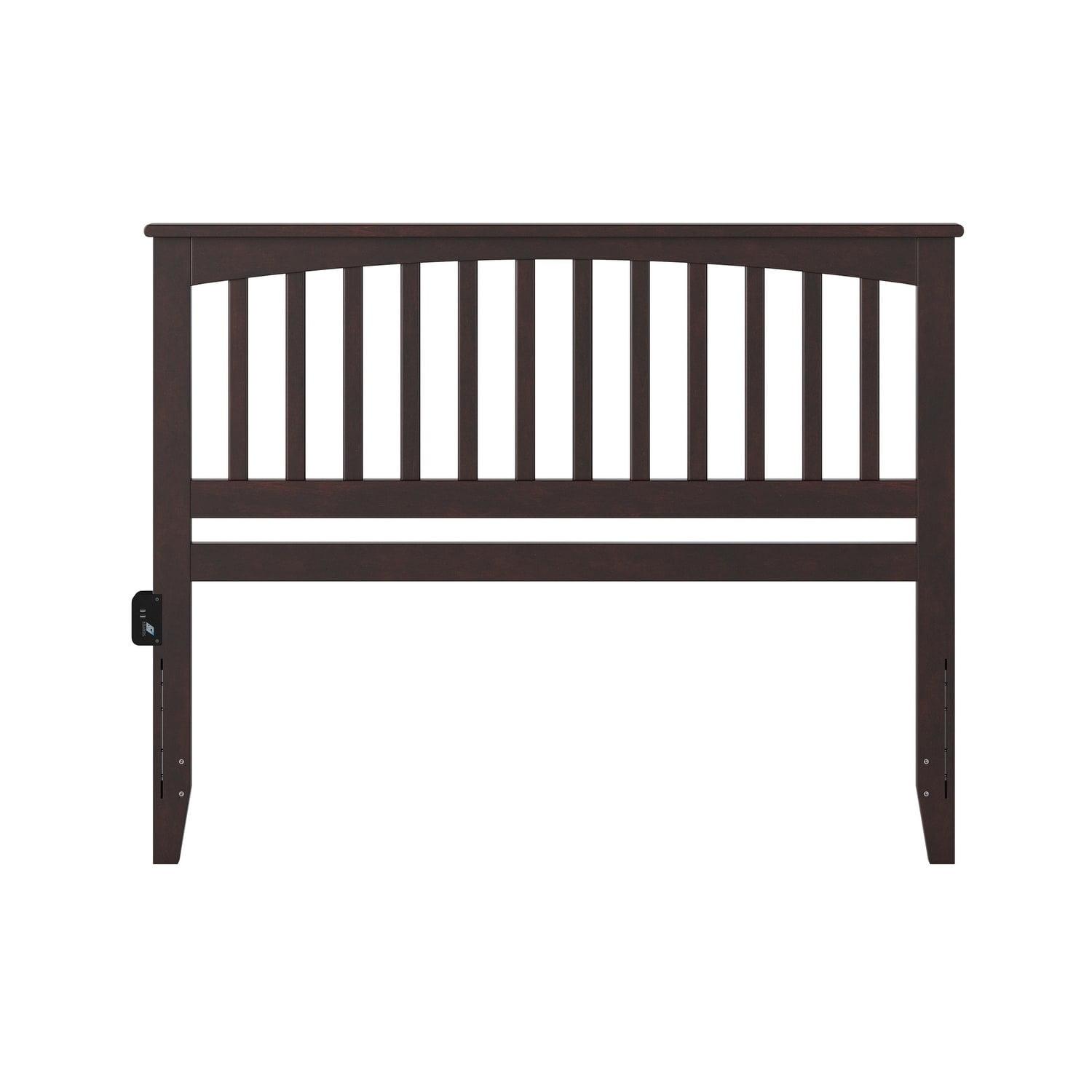AFI Furnishings Mission Queen Headboard with Turbo Charger in Espresso