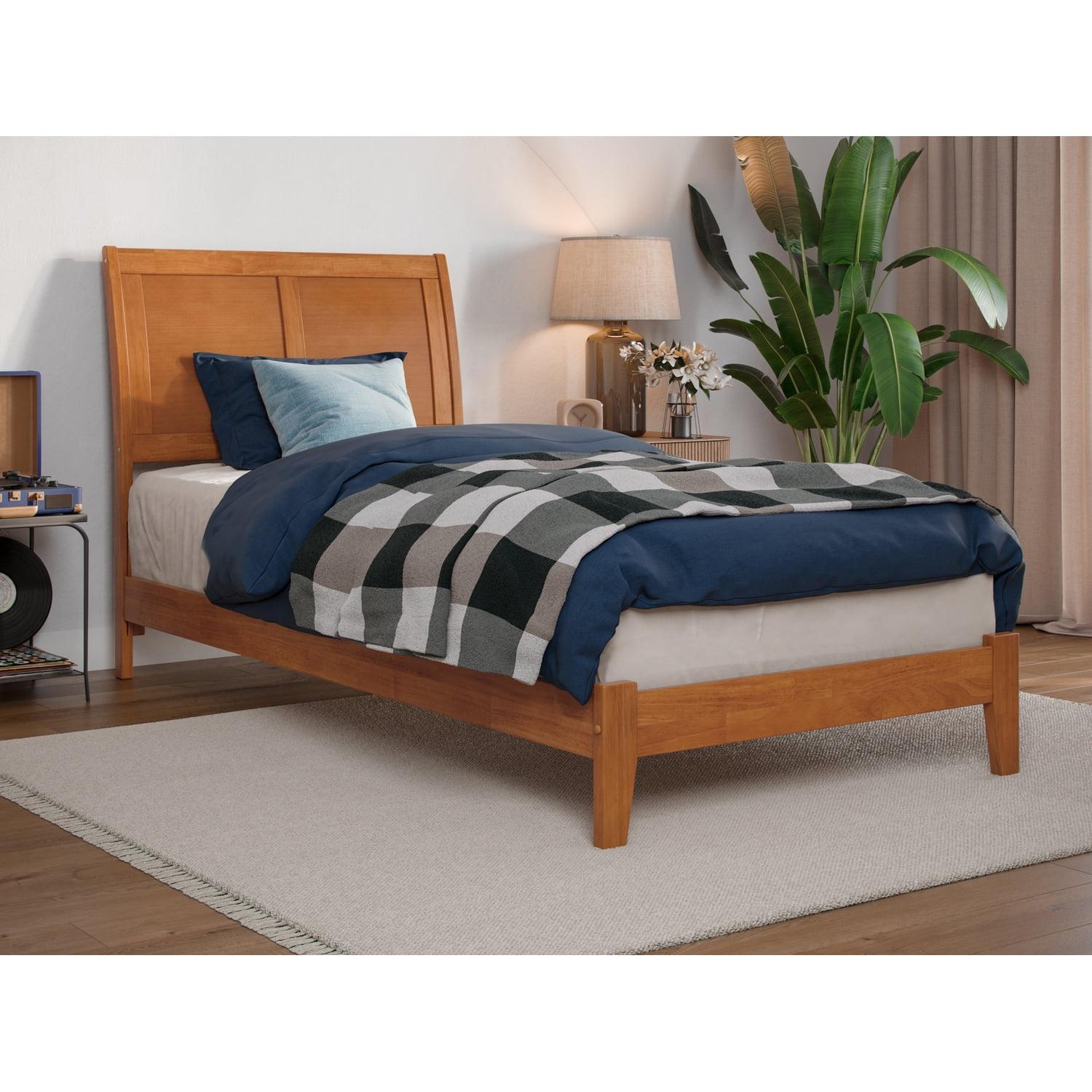 Nantucket King Light Toffee Wood Platform Bed with Headboard