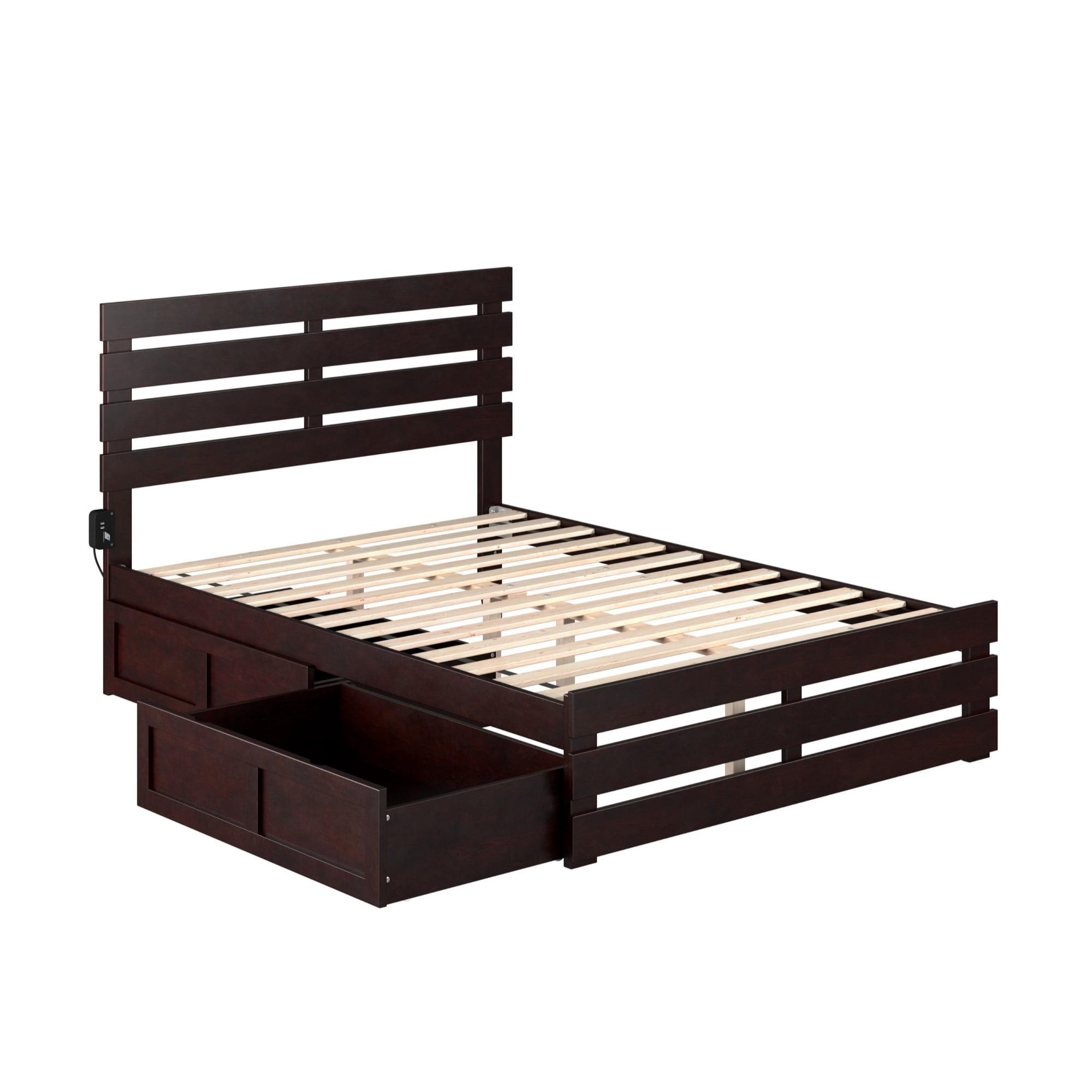 Aaliyah-Skye Solid Wood Slat Storage Bed