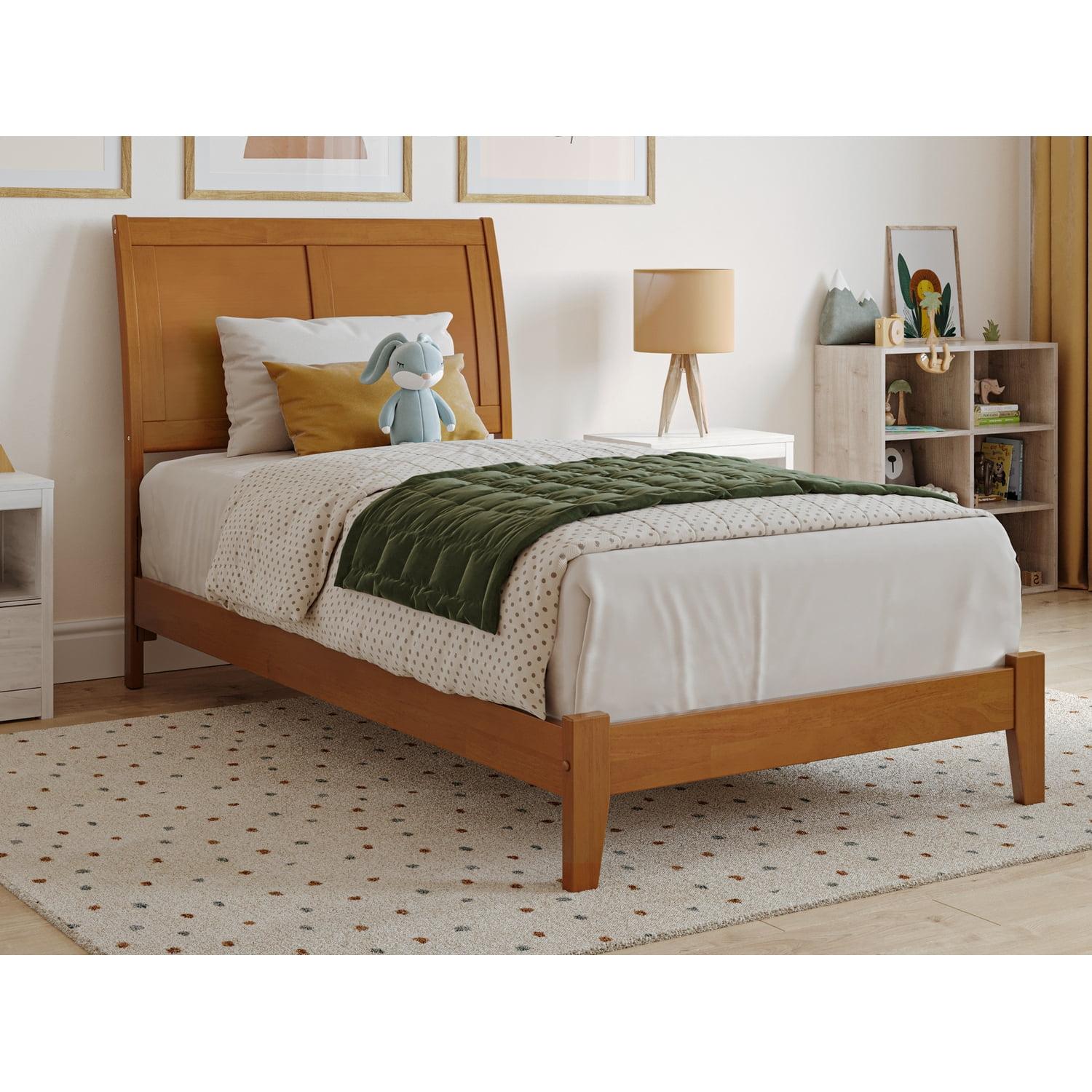 Richmond Light Toffee Twin Wood Platform Bed with Headboard