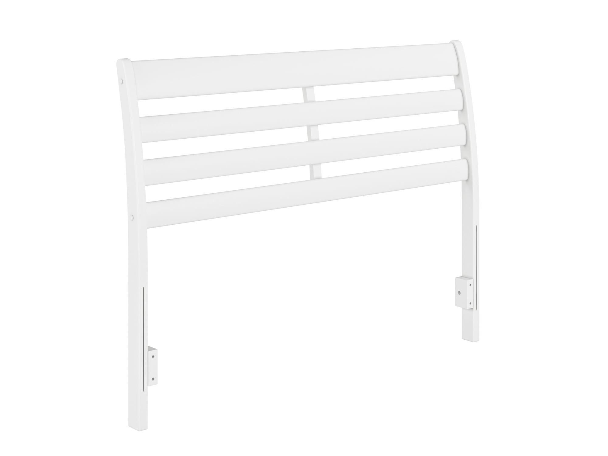 AFI Furnishings Savannah Full Solid Wood Headboard with Attachable Charger in White