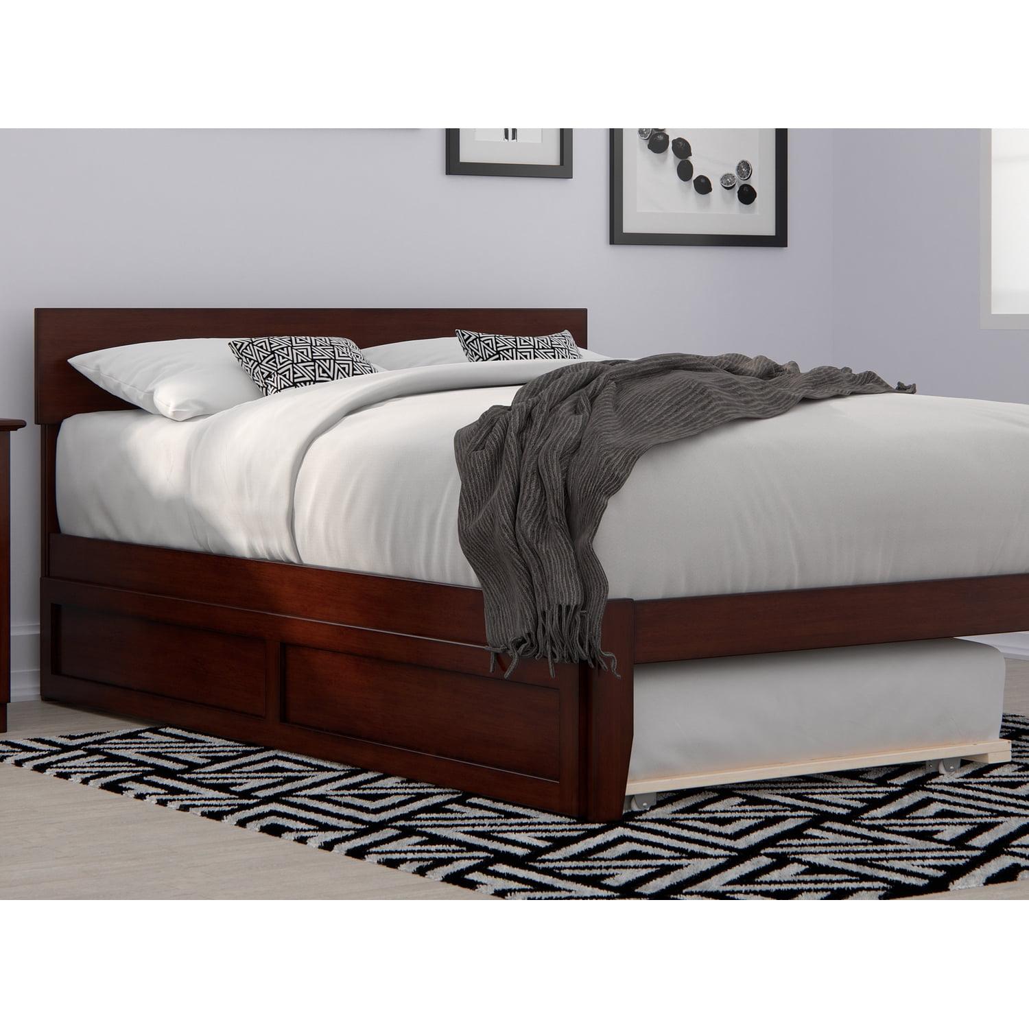 AFI Twin Trundle Bed Walnut: 1 Year Limited Warranty, Wood Frame, Hand-Polished Finish