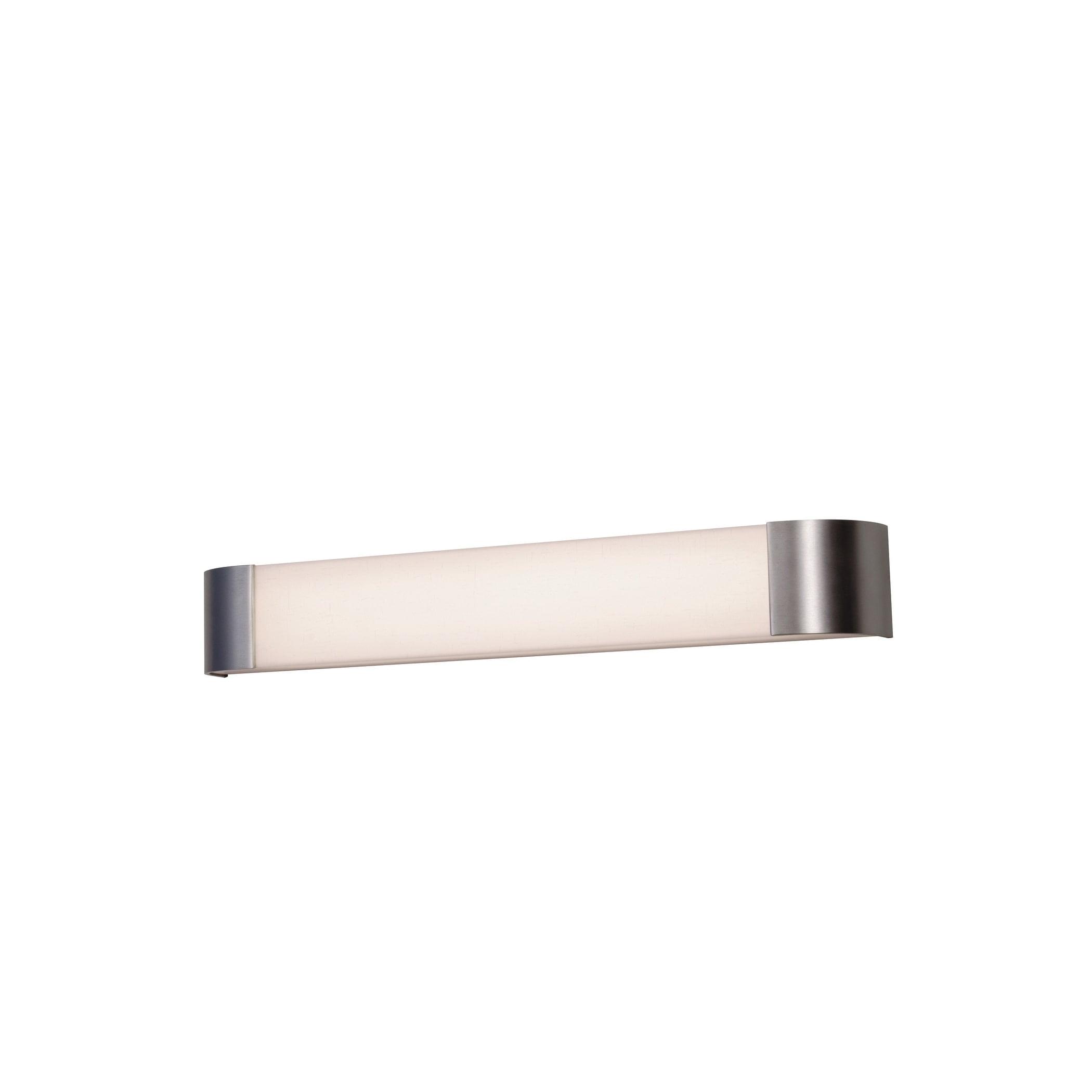 Allen 53.5" Satin Nickel LED Vanity Light with Acrylic Shade