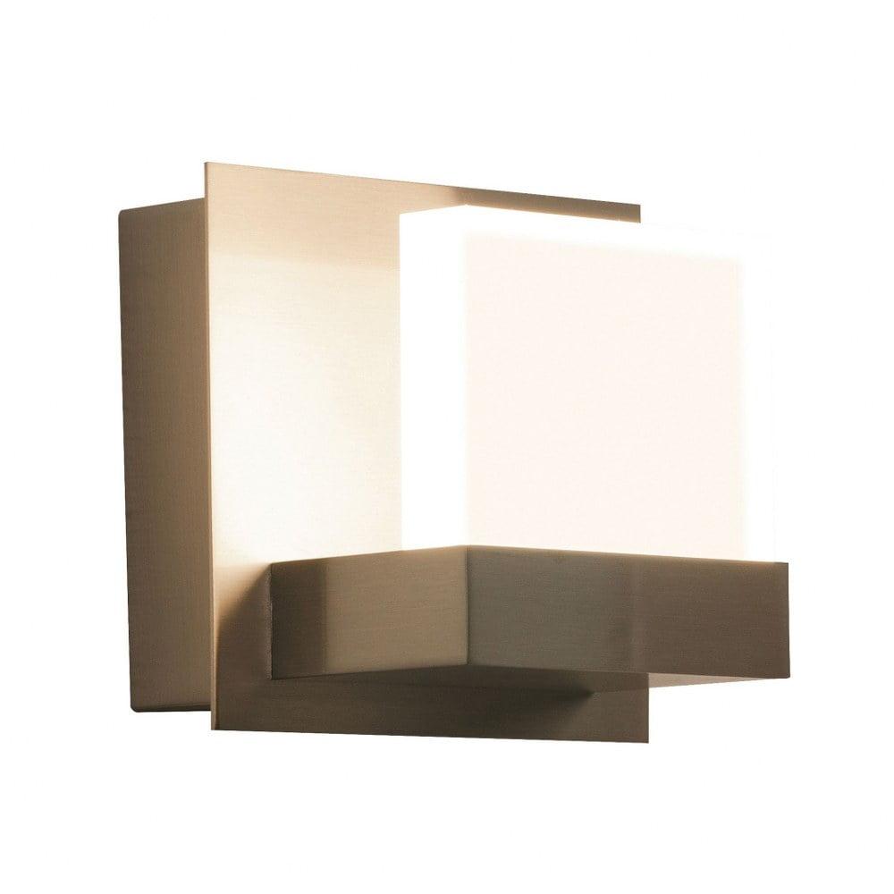 Arlo Satin Nickel 5" LED Wall Sconce with Acrylic Shade