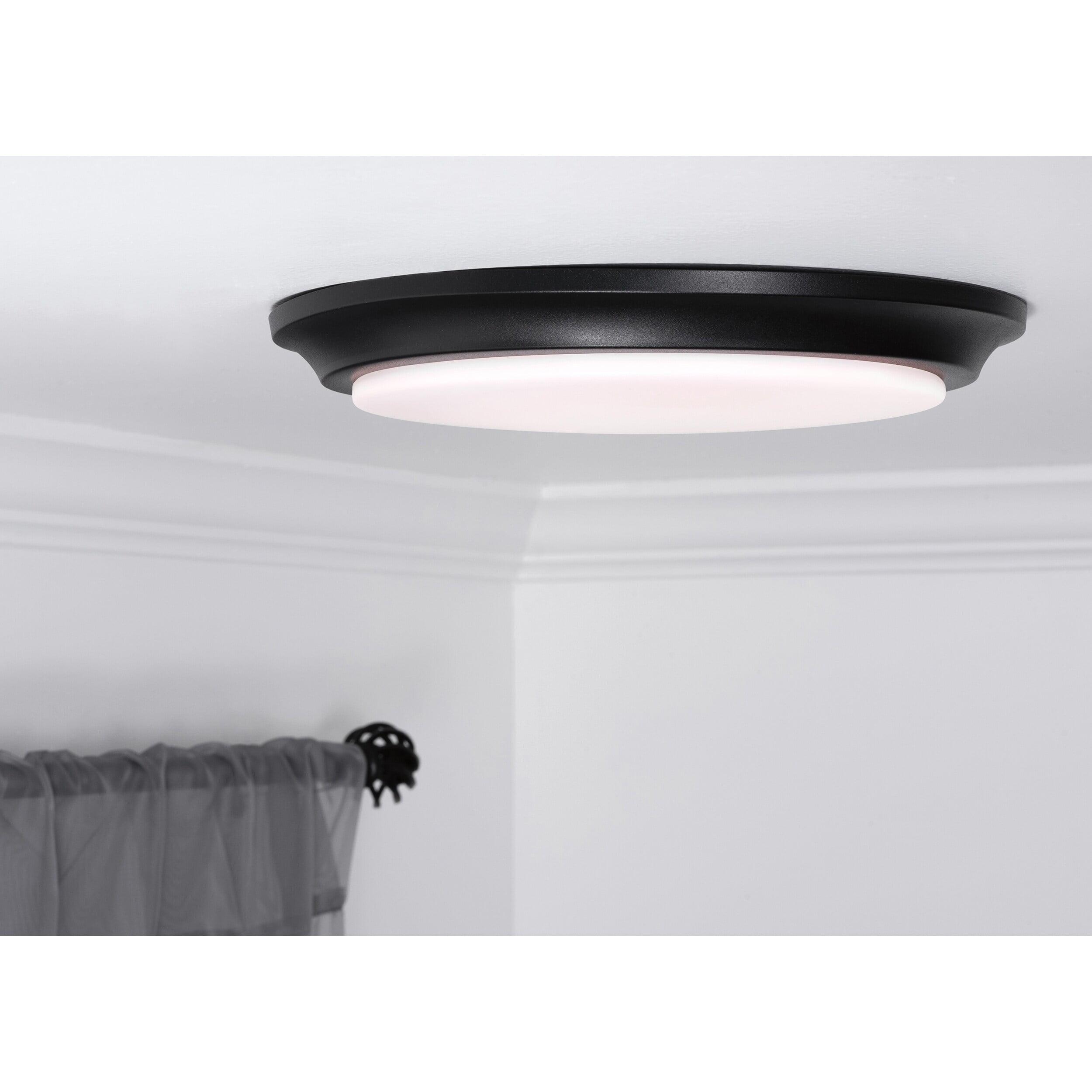 Baron 14" Black LED Flush Mount Ceiling Light