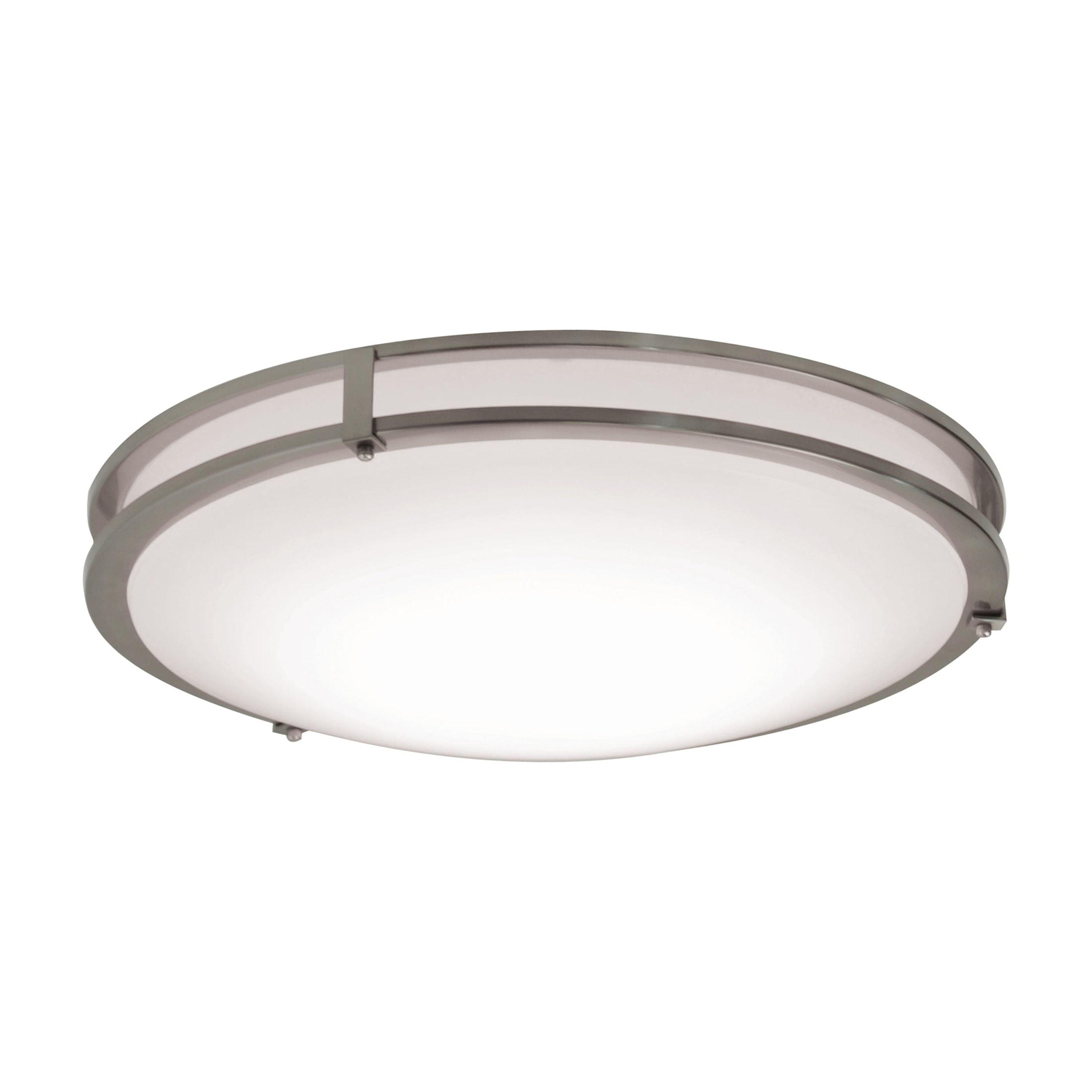 Carlisle Modern Satin Nickel LED Flush Mount Light