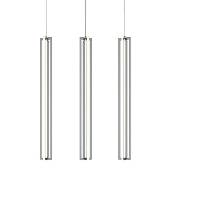 AFX Cass 3 Light Medium Linear Pendant Satin Nickel Satin Nickel
