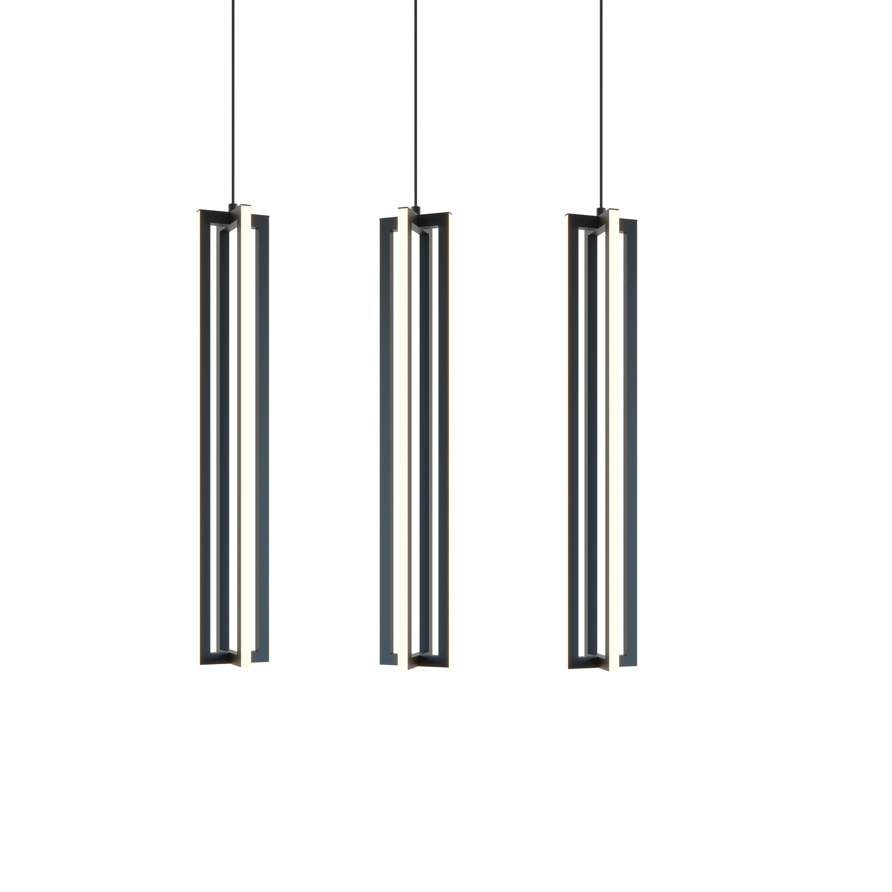 Cass 36" Black Steel LED Linear Indoor/Outdoor Pendant