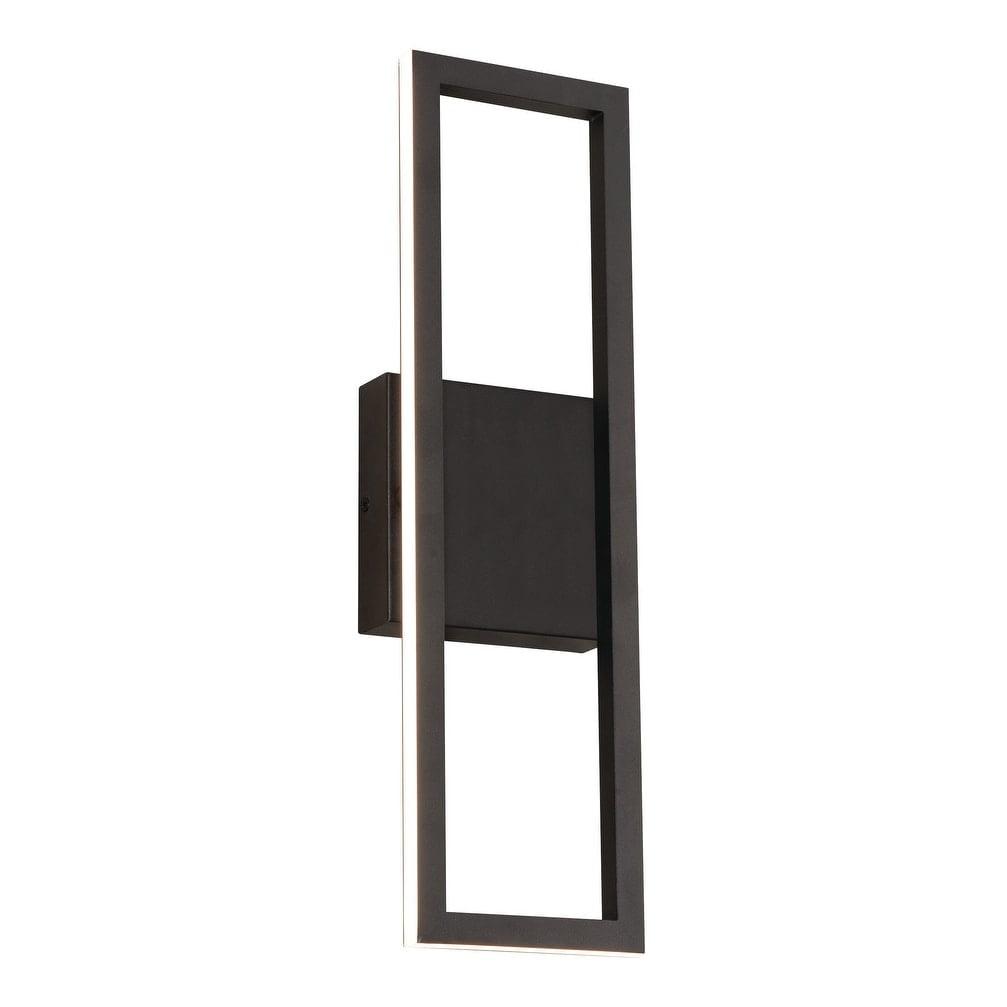 Cole Modern Rectangular Black LED Wall Sconce