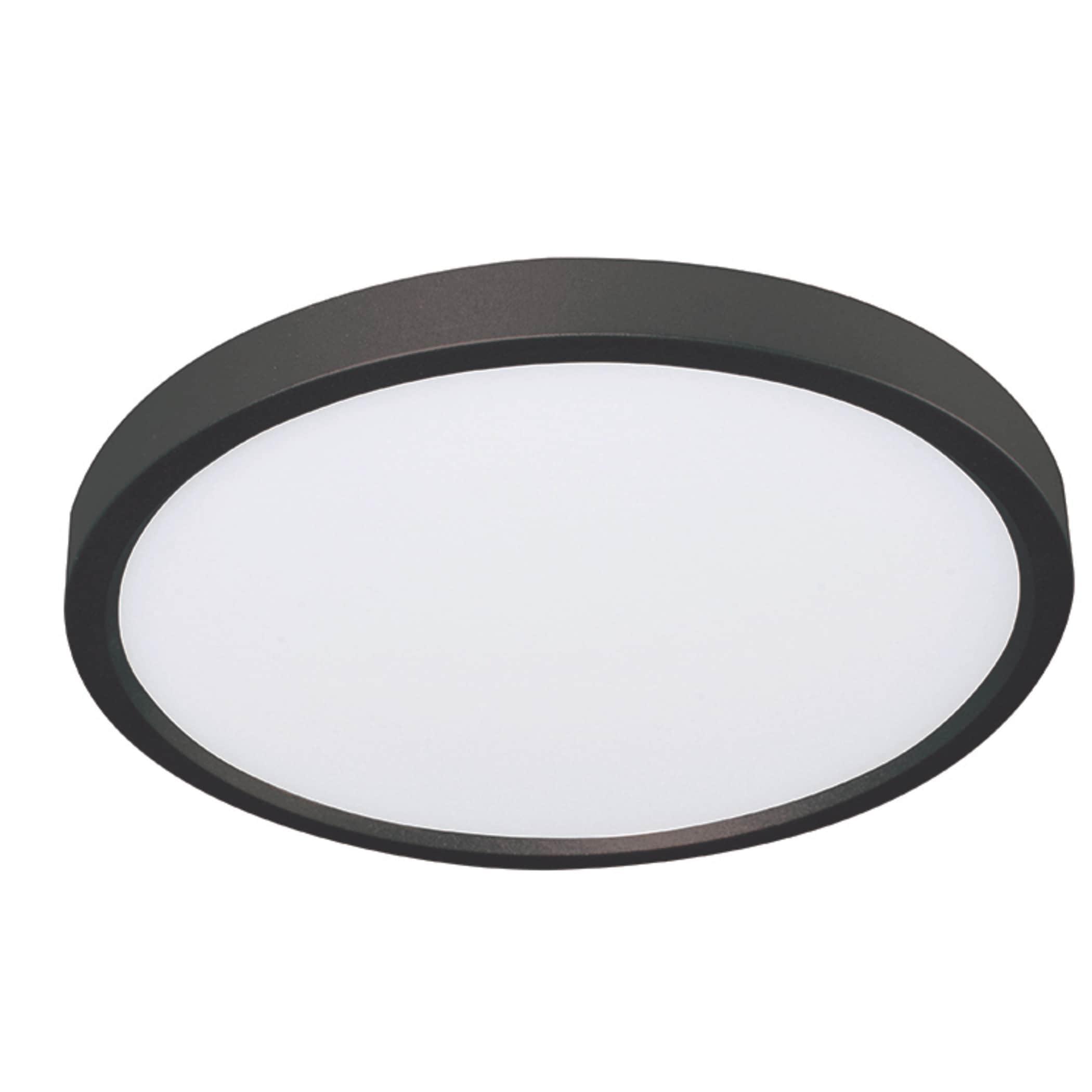 Satin Nickel 8" LED Indoor/Outdoor Transitional Bowl Flush Mount