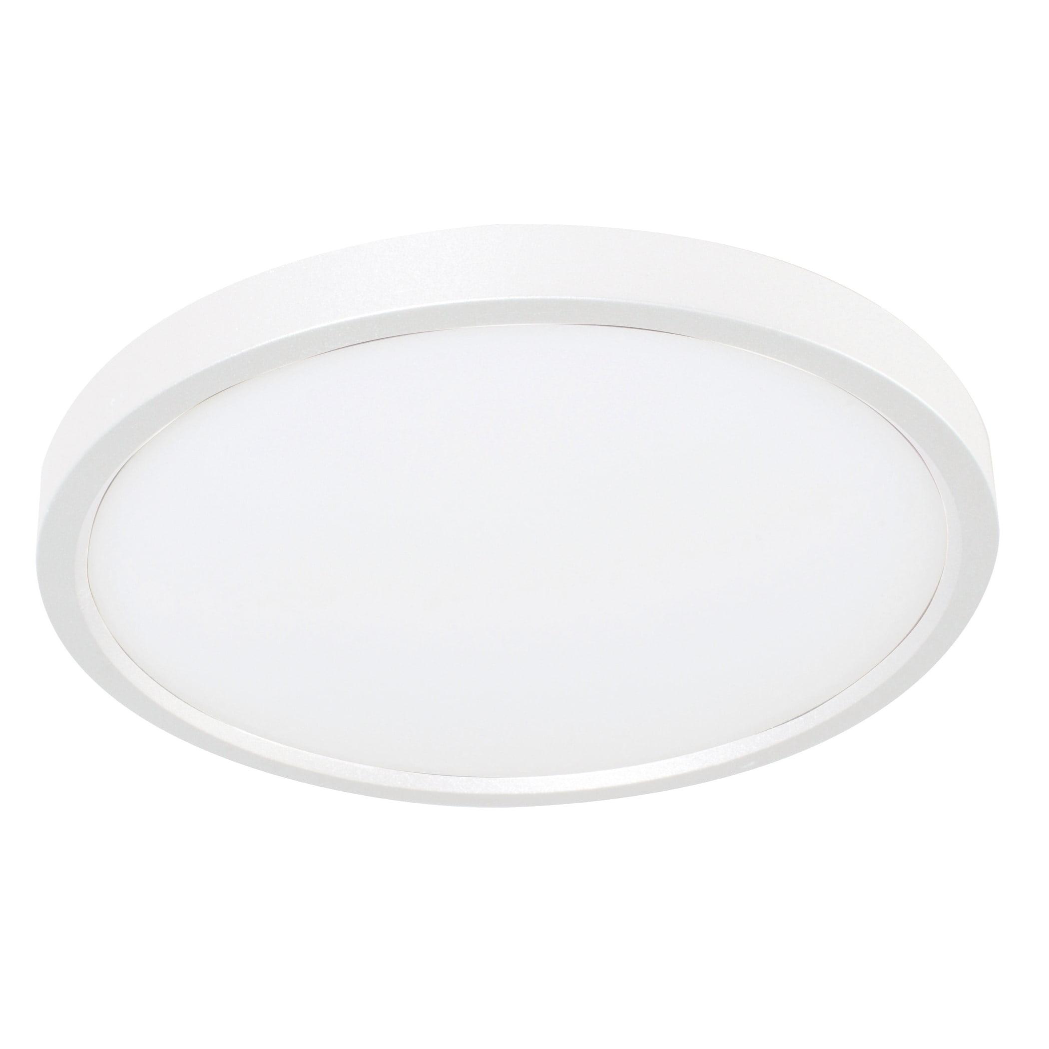 White 12-Inch Round LED Flush Mount Ceiling Light