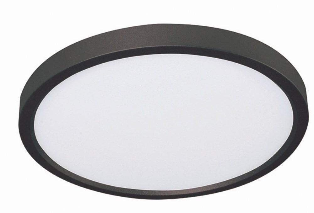 Satin Nickel 12" LED Flush Mount Light in Black