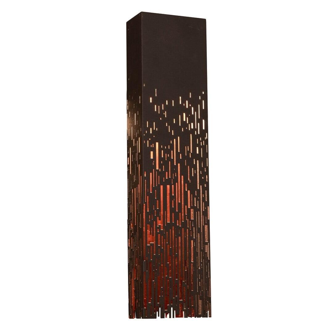 Embers 19" Black Steel LED Wall Sconce