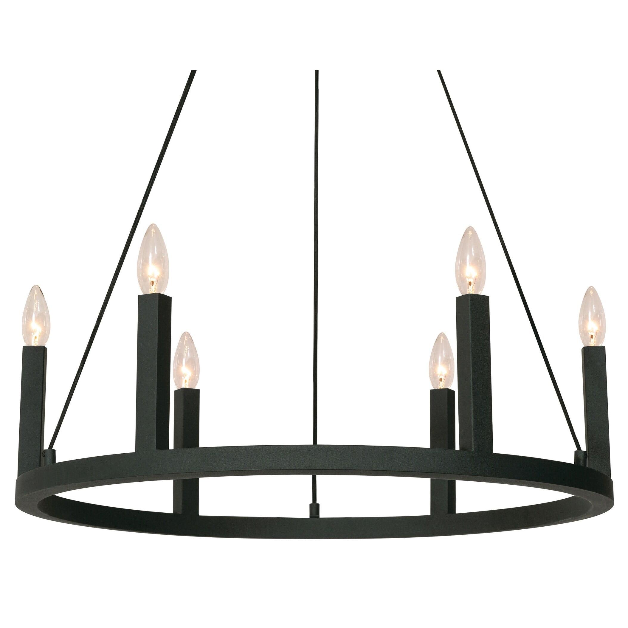 Aged Brass and Black Modern 26" Glass Pendant Light