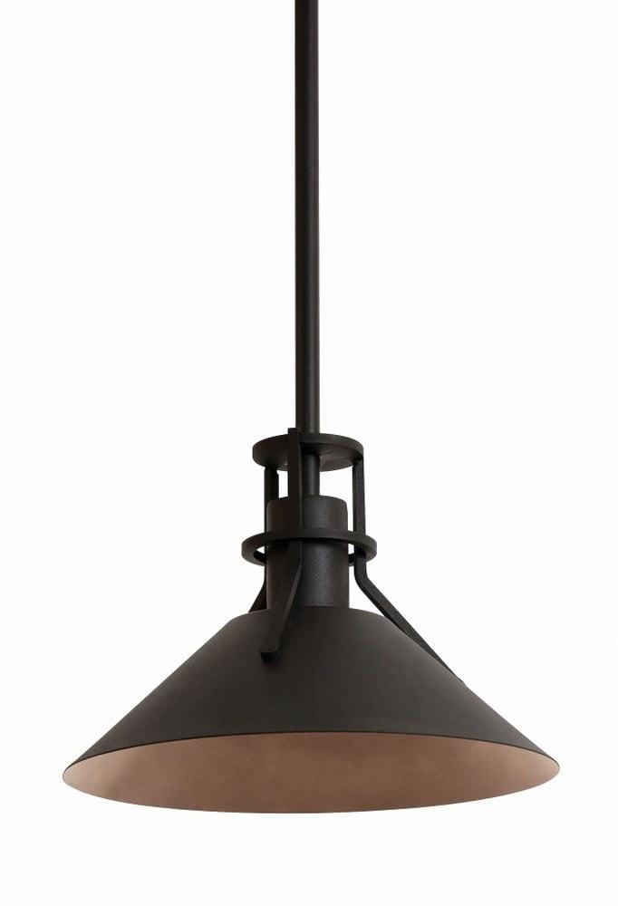 Gus 10" Black Aluminum LED Outdoor Pendant Light