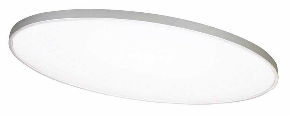 Satin Nickel 32" LED Flush Mount Ceiling Light with Frosted Glass