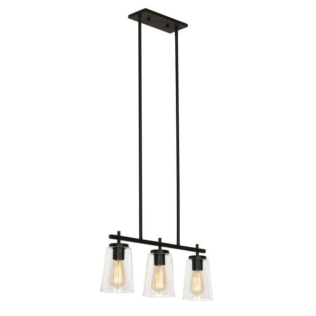 AFX Joanna 3 Light Linear Pendant Satin Nickel Satin Nickel