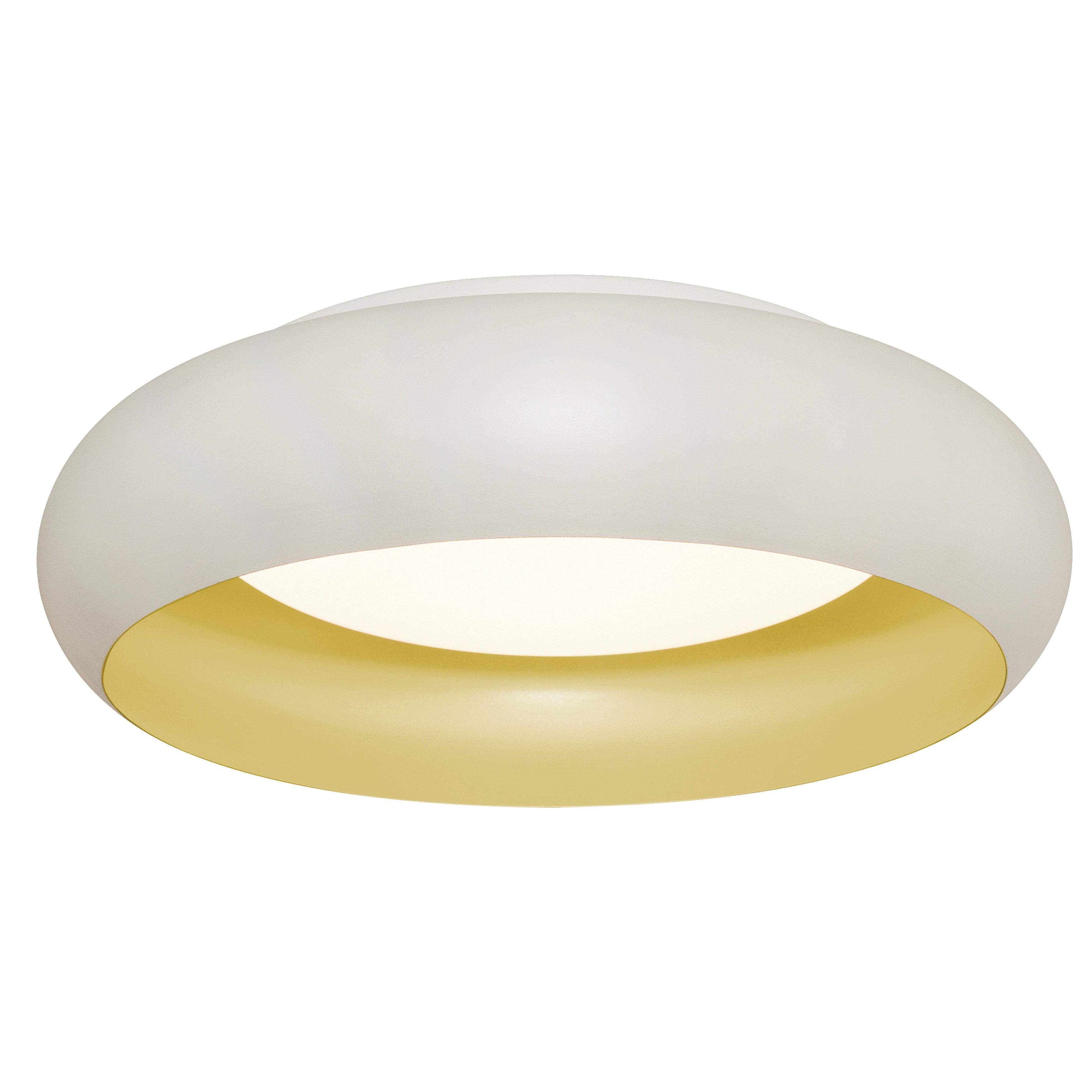 Kayce 19'' White and Gold LED Flush Mount Light