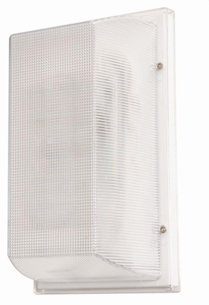 White Ribbed Acrylic Outdoor LED Wall Pack