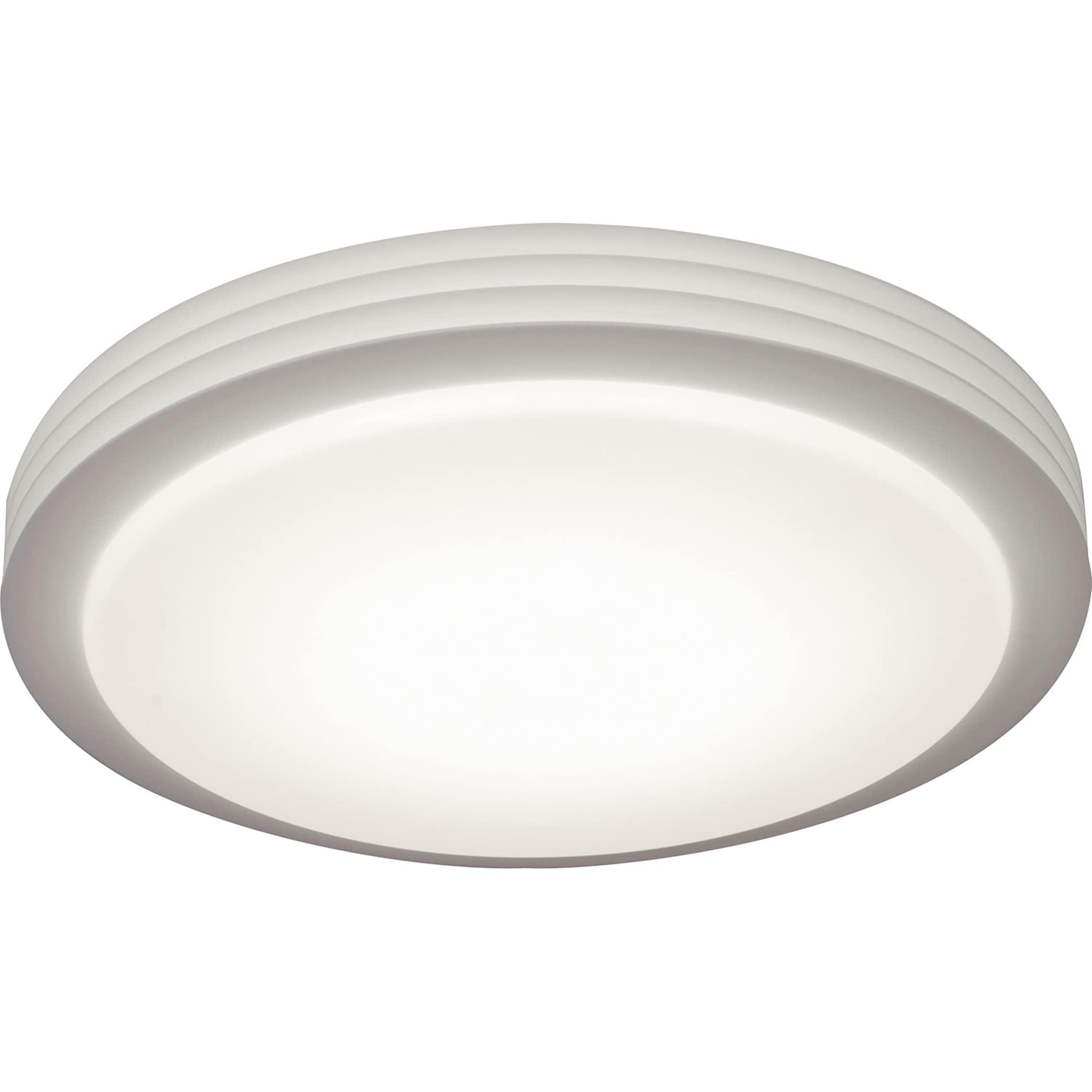 White Glass 14" LED Flush Mount Ceiling Light