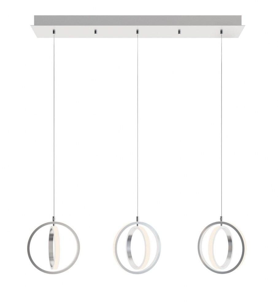 Satin Nickel Modern 36" Aluminum LED Linear Pendant