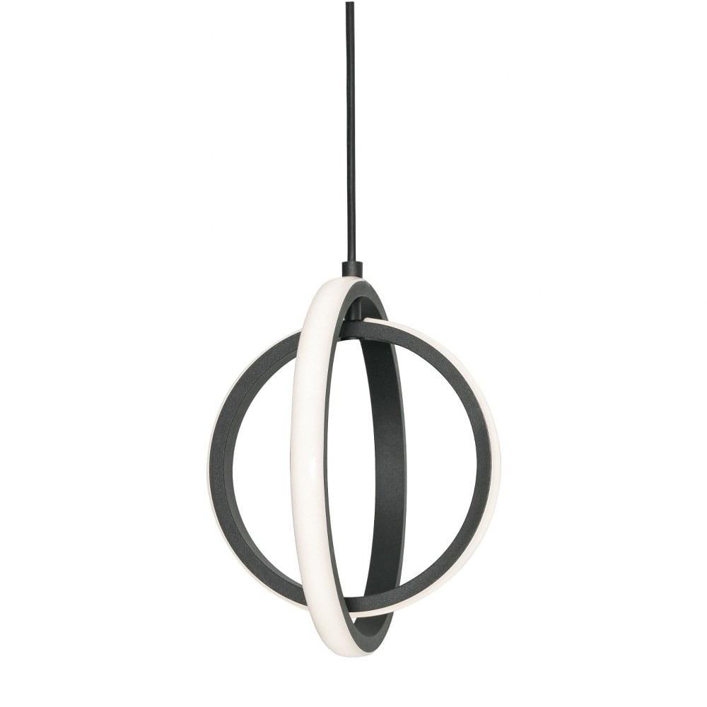 Contemporary Mini 9'' Black Aluminum LED Pendant Light