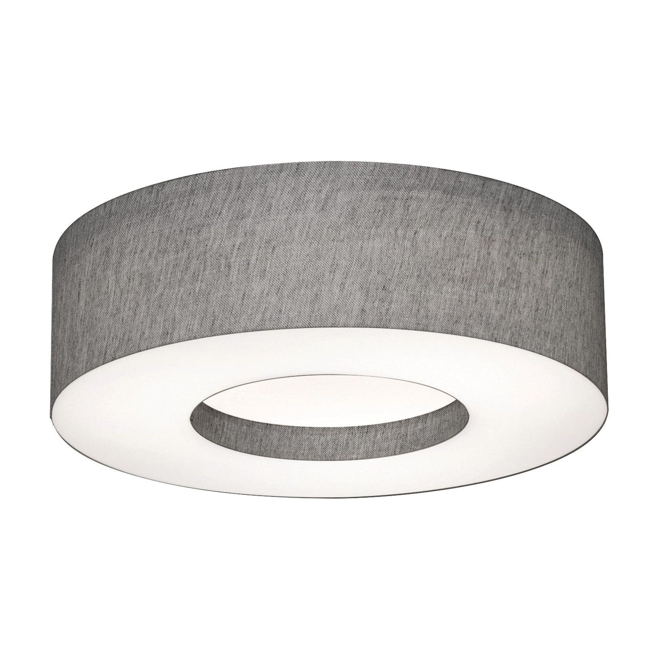 Montclair Modern LED Flush Mount Drum Light in Gray