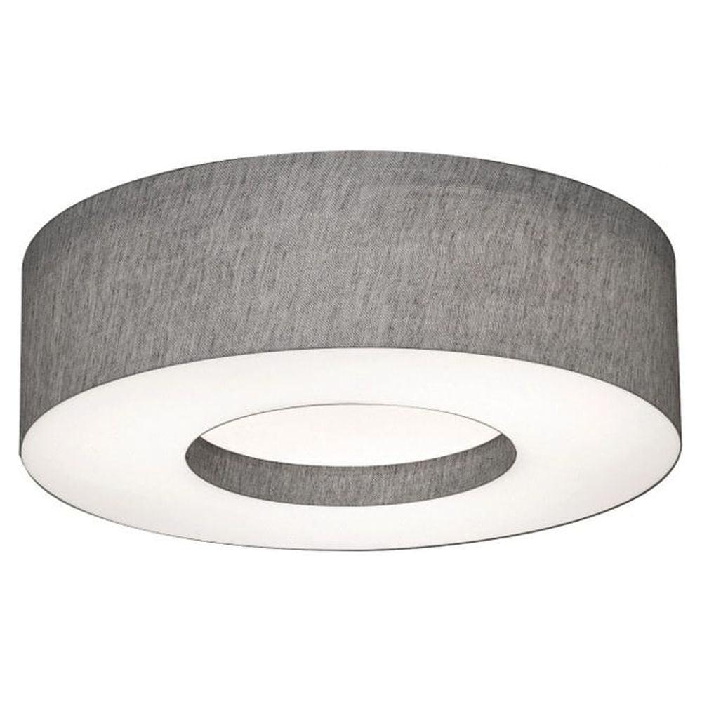 Montclair Modern LED Flush Mount Drum Light in Gray