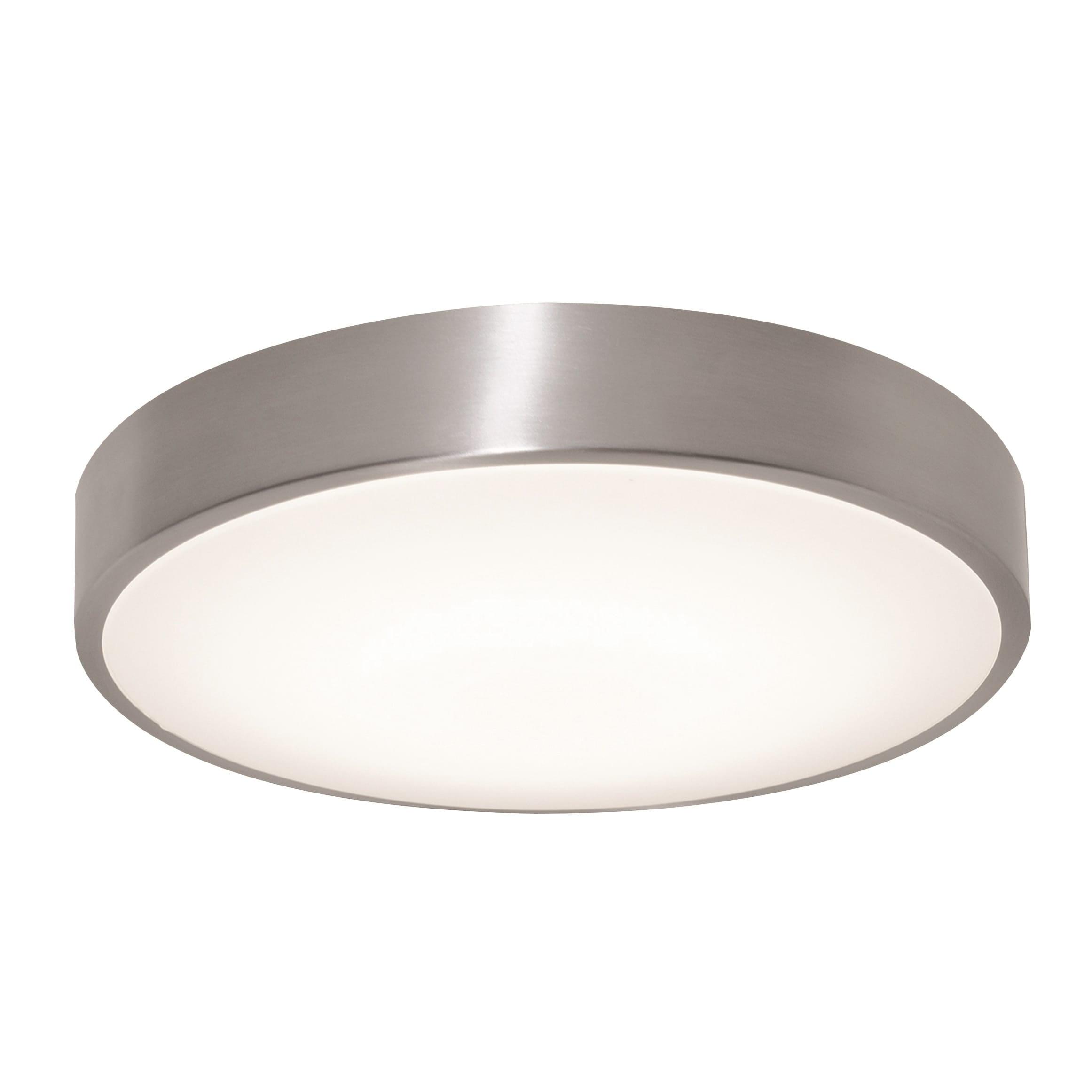 Octavia 19-inch Brushed Aluminum LED Drum Flush Mount